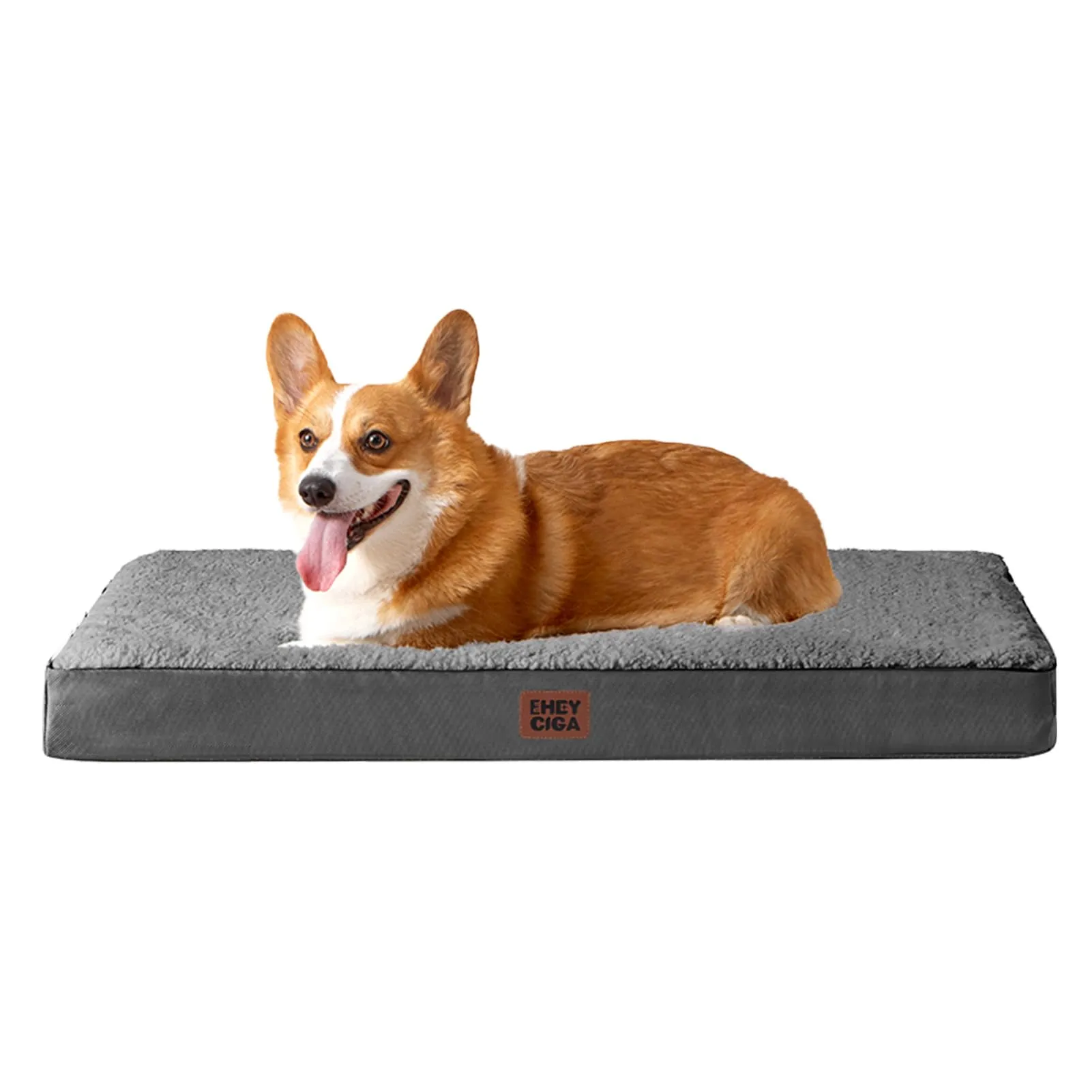 EHEYCIGA Removable Washable Orthopedic Dog Bed Cushion, Grey, 89 x 58 cm - immagine 1