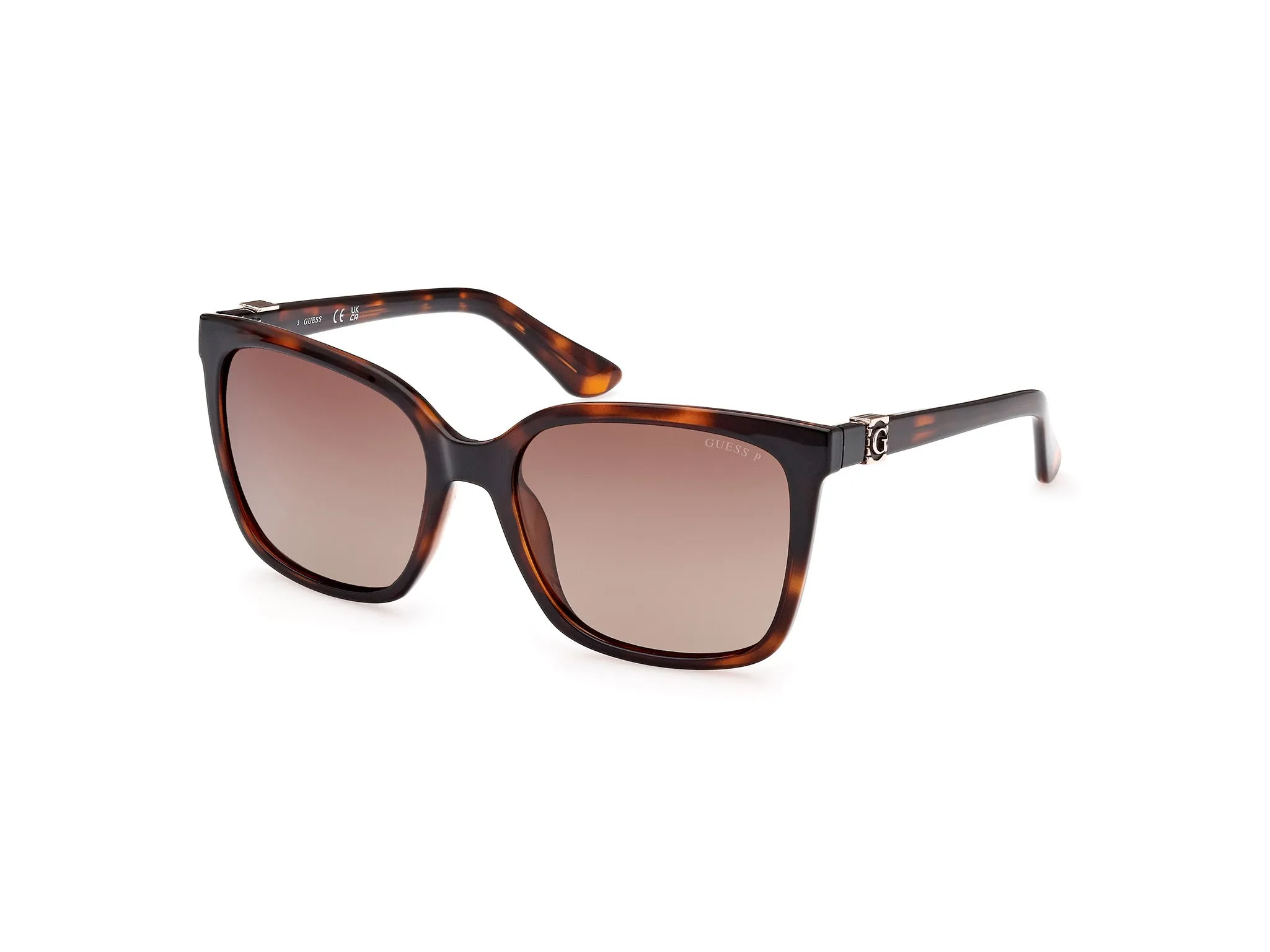 Guess GU7865 52H Occhiali da sole Iniettato Havana Marrone Squadrata Polarizzata Sfumato - immagine 1