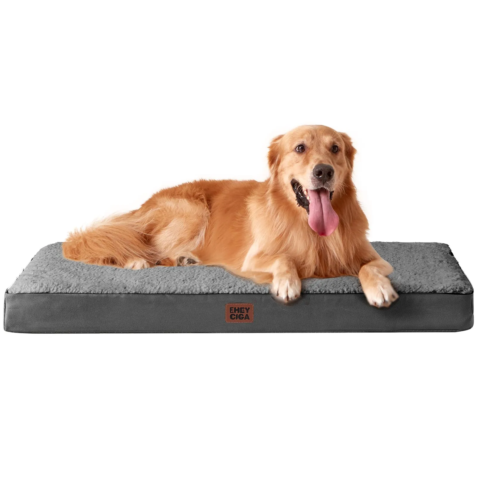 EHEYCIGA Removable Washable Orthopedic Dog Bed Cushion,Grey, 112 x 81 cm - immagine 1