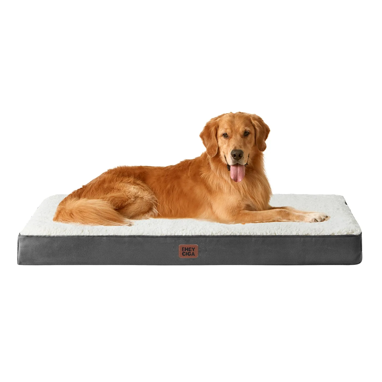 EHEYCIGA Removable Washable Orthopedic Dog Bed Cushion, White, 112 x 81 cm - immagine 1