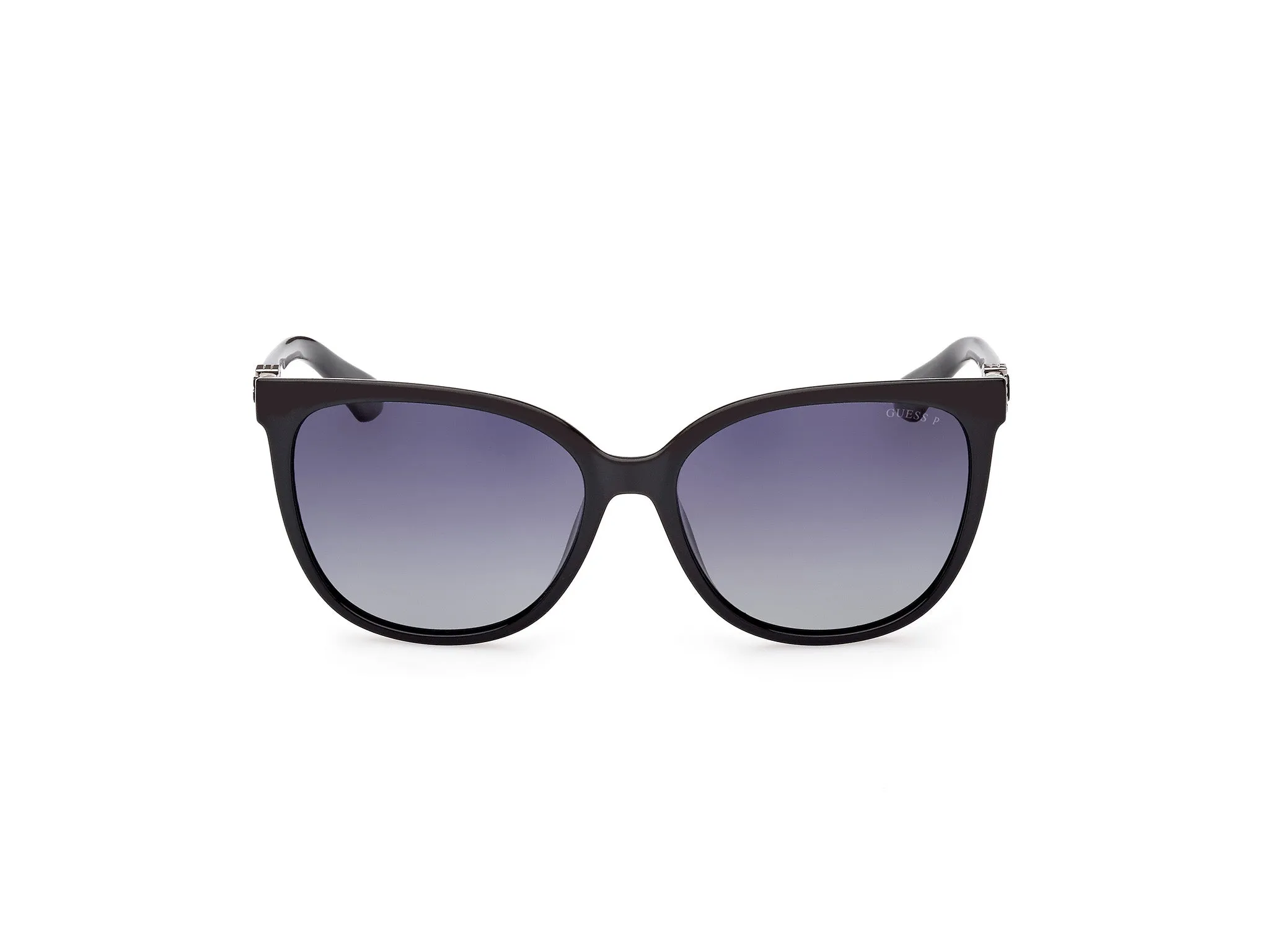 Guess GU7864 01D Occhiali da sole Iniettato Nero Grigio Rotonda Polarizzata Sfumato - immagine 2