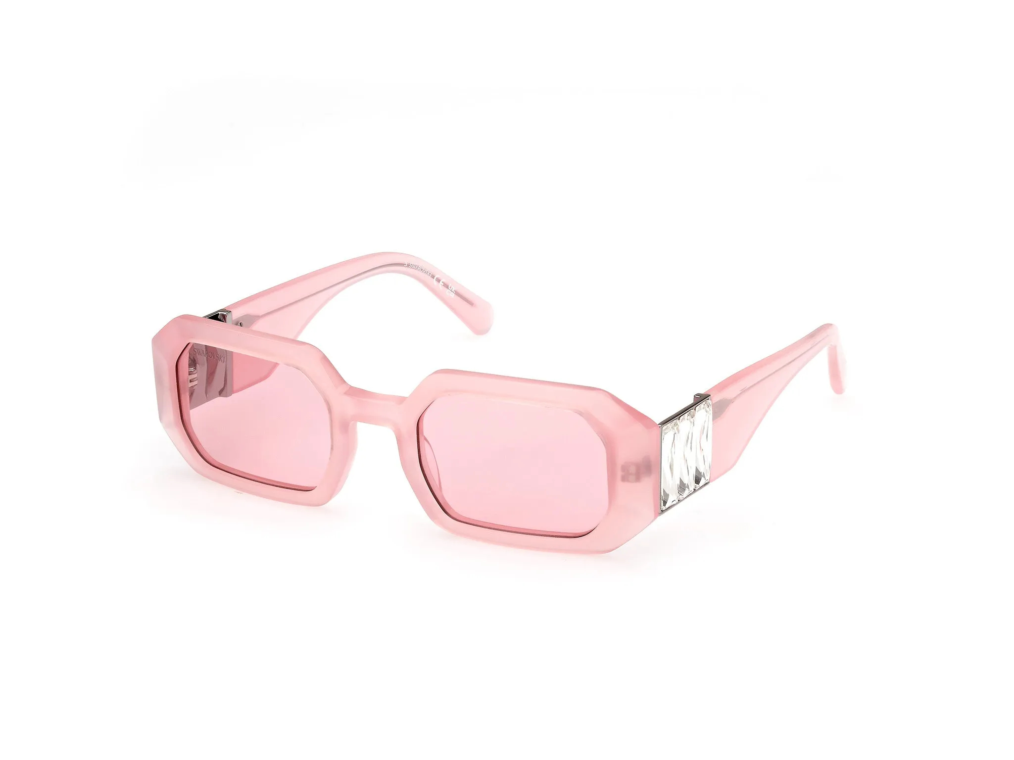 Swarovski SK0387 72S Occhiali da sole outlet Acetato Rosa Rosso Squadrata Normale - immagine 1