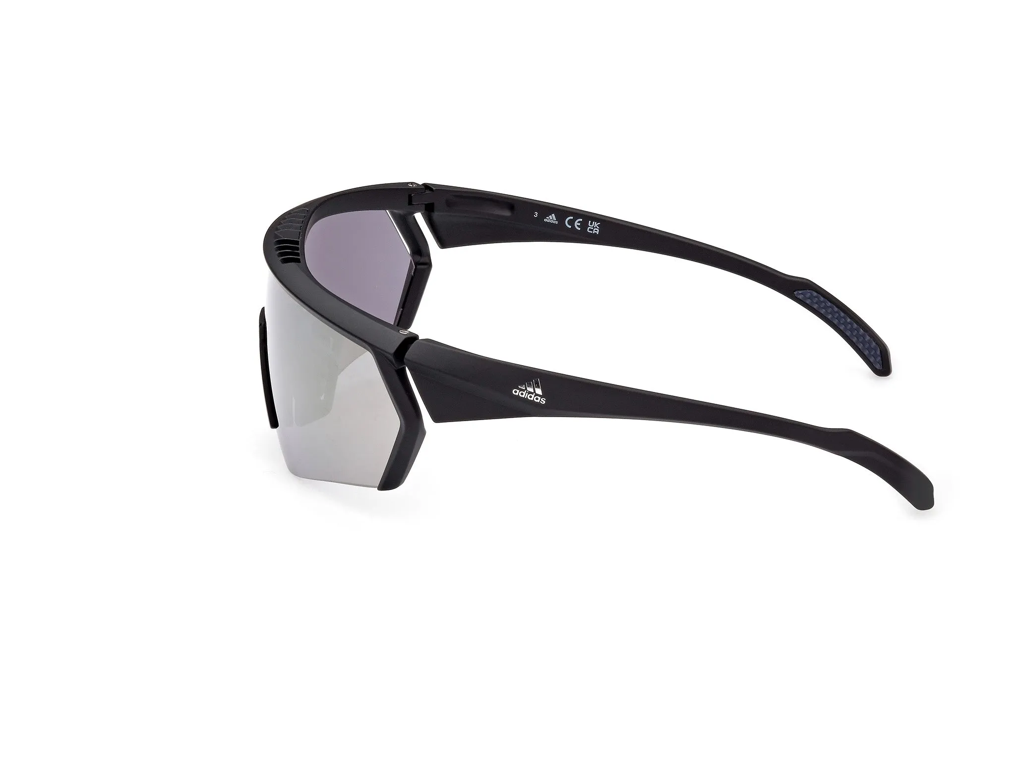 Adidas Sport SP0063 02G Occhiali da sole Iniettato Nero-opaco Marrone Maschera Normale Specchiato - immagine 3