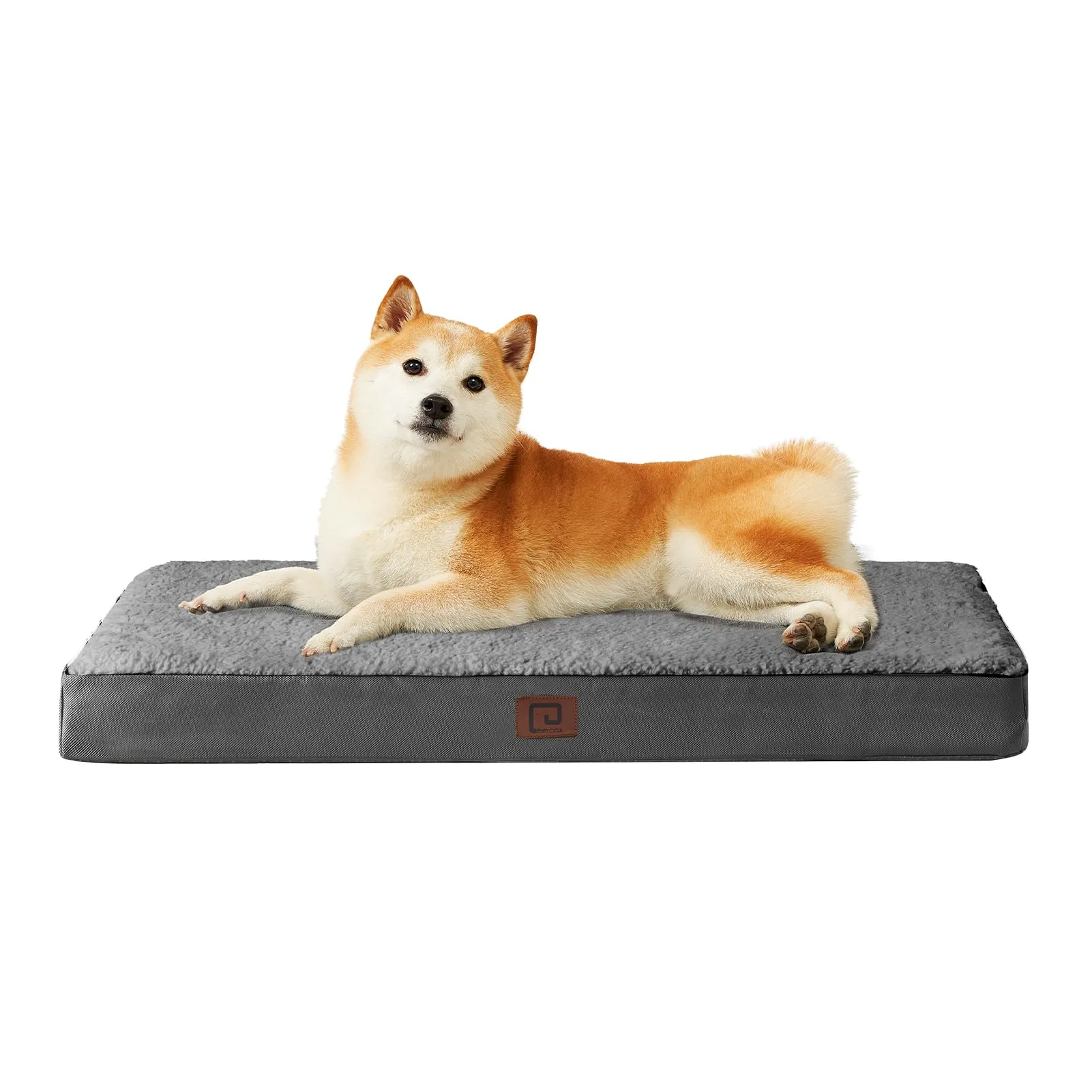 EHEYCIGA Removable Washable Orthopedic Dog Bed Cushion, Grey, 91 x 69 cm - immagine 1