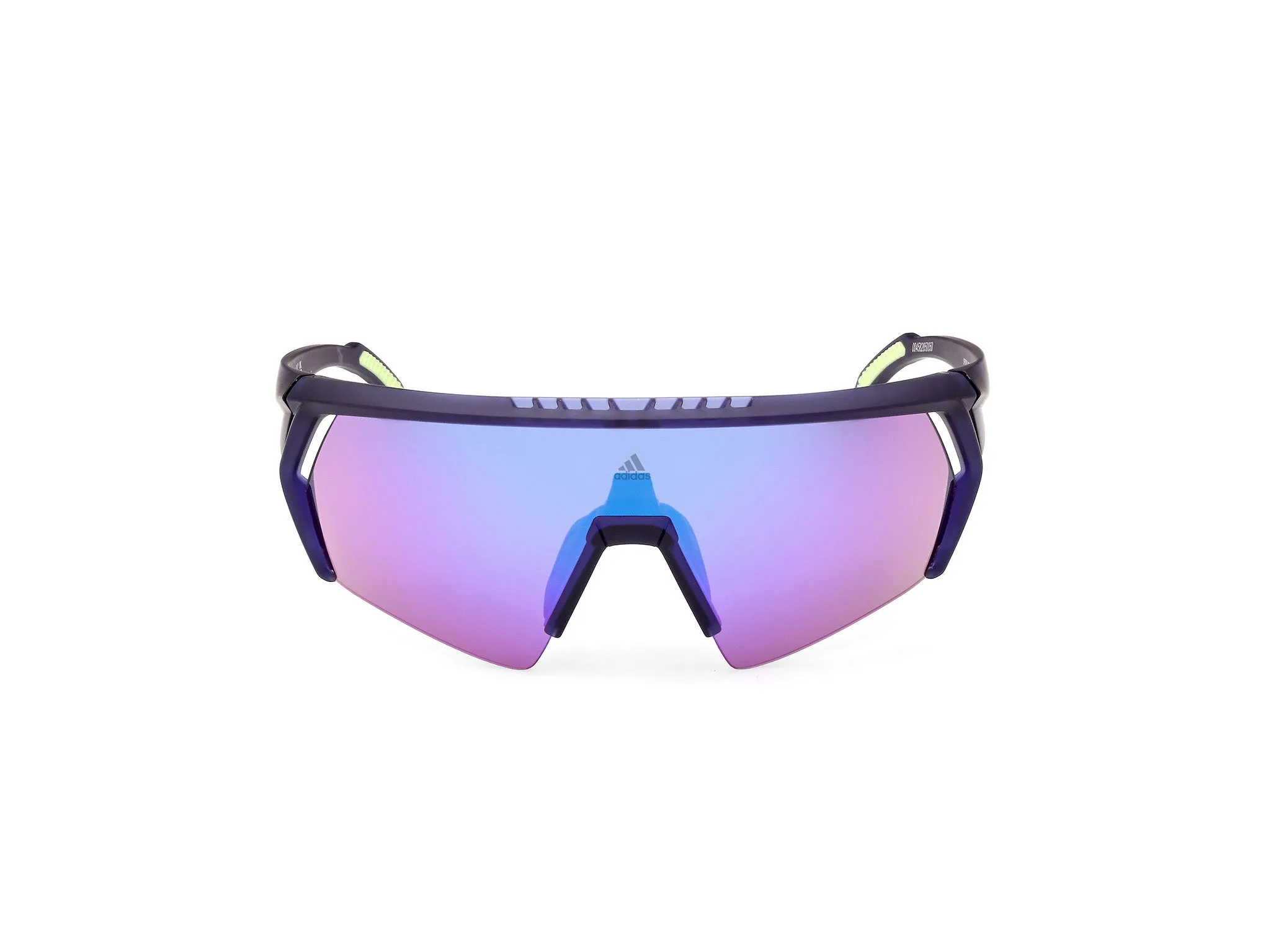Adidas Sport SP0063 92Z Occhiali da sole Iniettato Blu opaco Viola Maschera Specchiate Sfumato - immagine 2