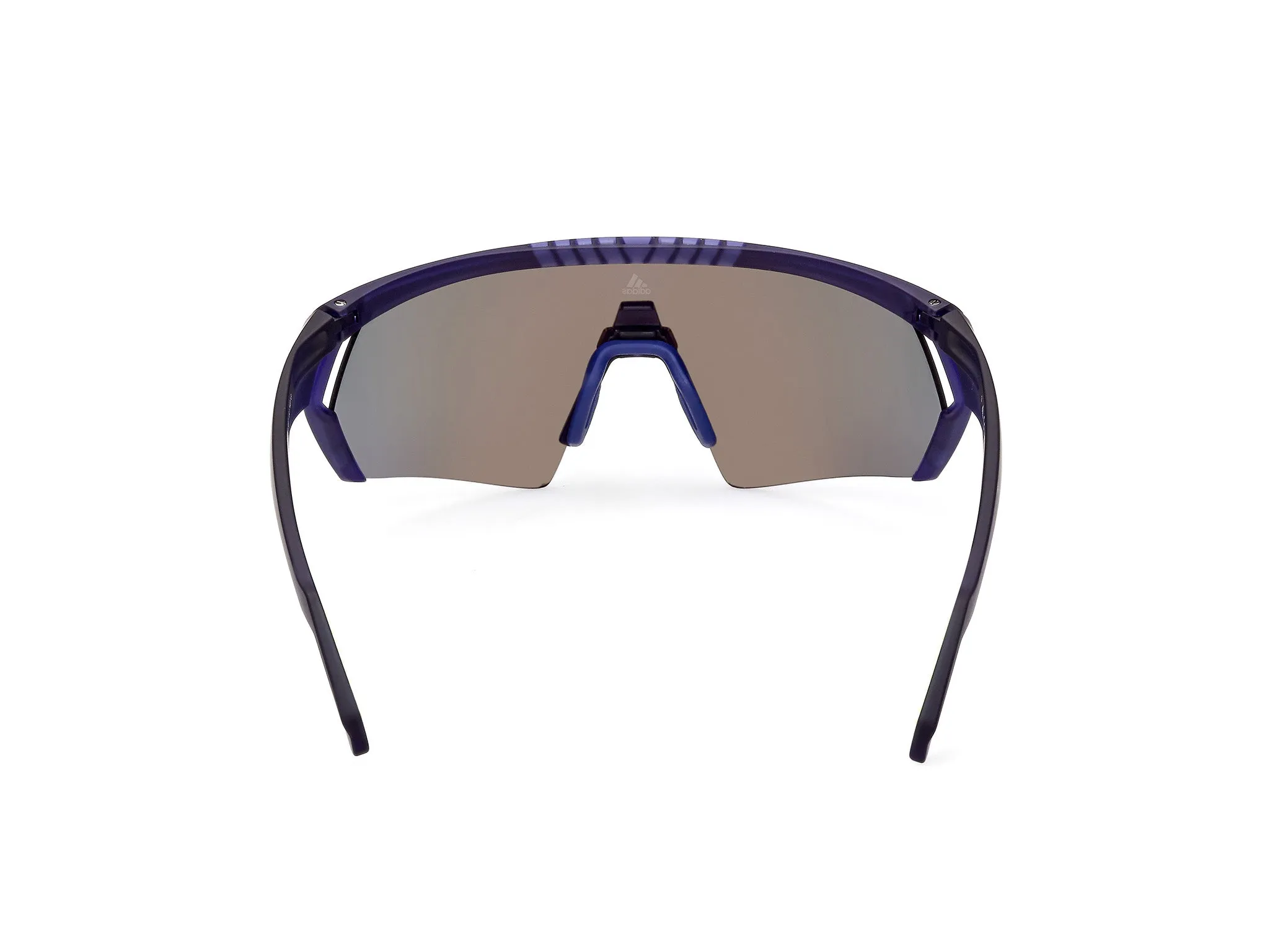Adidas Sport SP0063 92Z Occhiali da sole Iniettato Blu opaco Viola Maschera Specchiate Sfumato - immagine 4