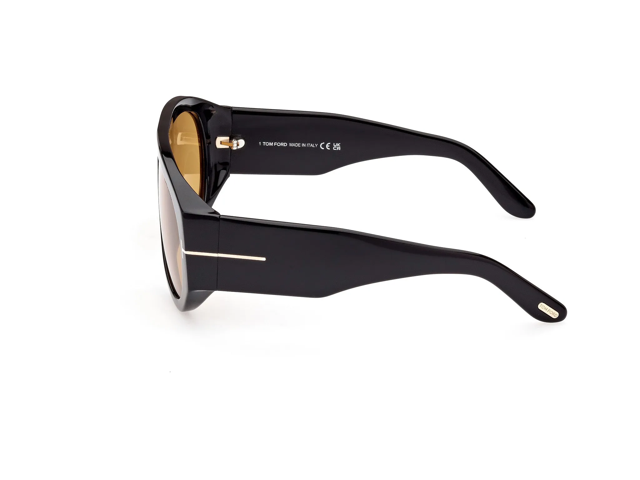 TOM FORD FT1044 BRONSON 01E Occhiali da sole Acetato Nero Marrone Pilot Normale - immagine 4