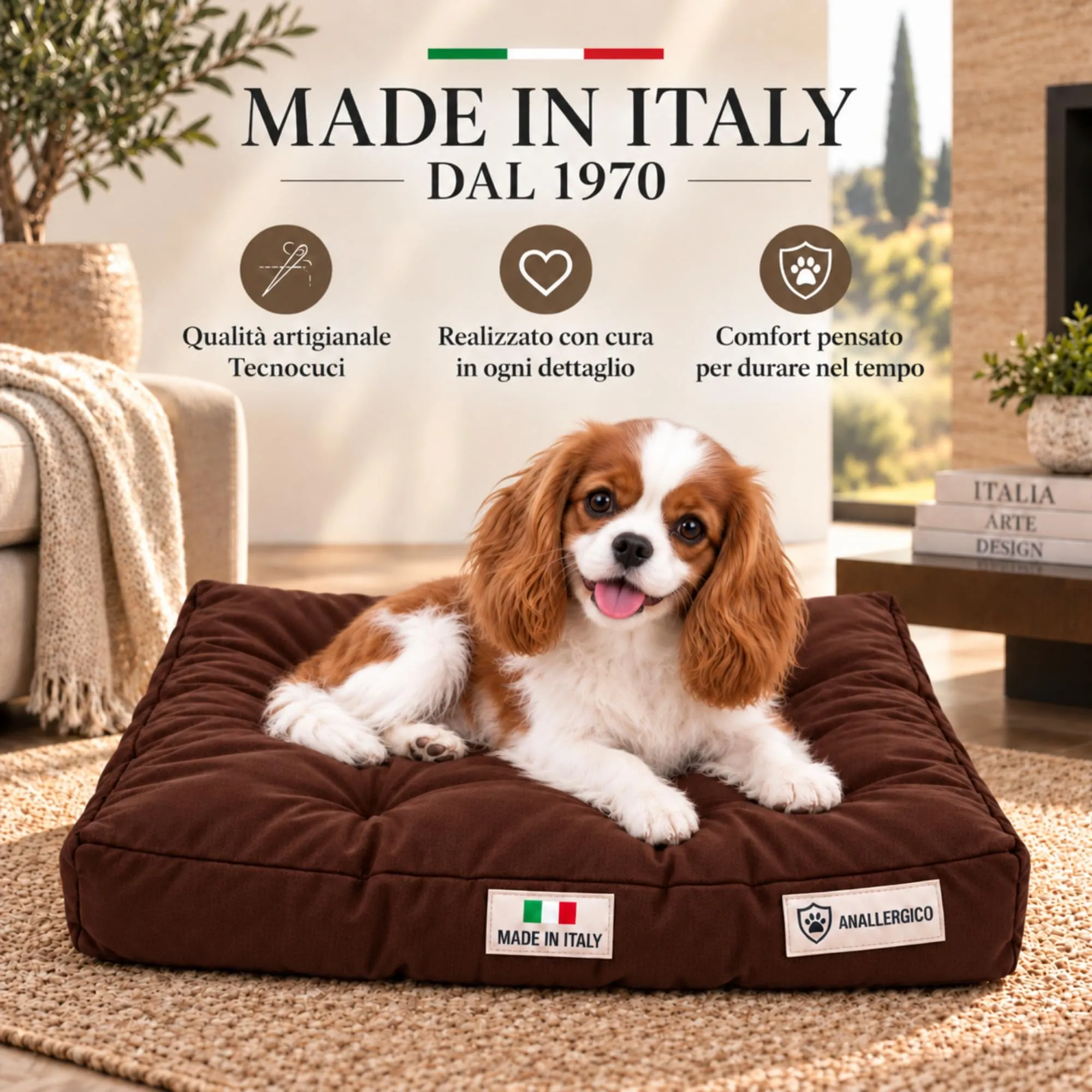 TECNOCUCI Cuccia Cane Lavabile, Realizzata a Mano in Italia, Taglia M - immagine 6