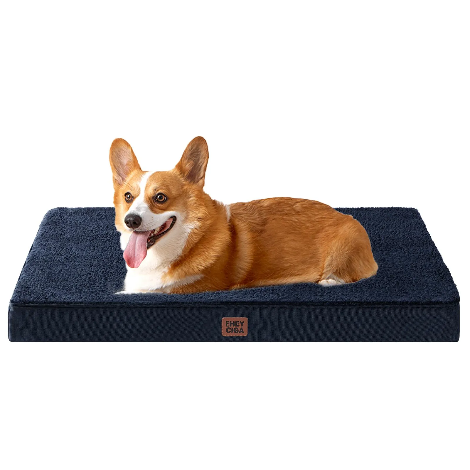 EHEYCIGA Removable Washable Orthopedic Dog Bed Cushion, Navy, 89 x 58 cm - immagine 1