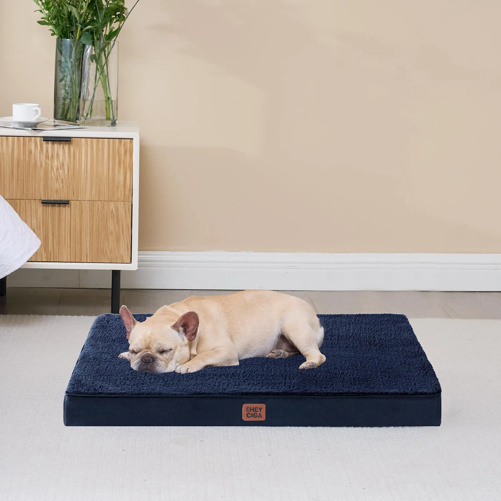 EHEYCIGA Removable Washable Orthopedic Dog Bed Cushion, Navy, 89 x 58 cm - immagine 7