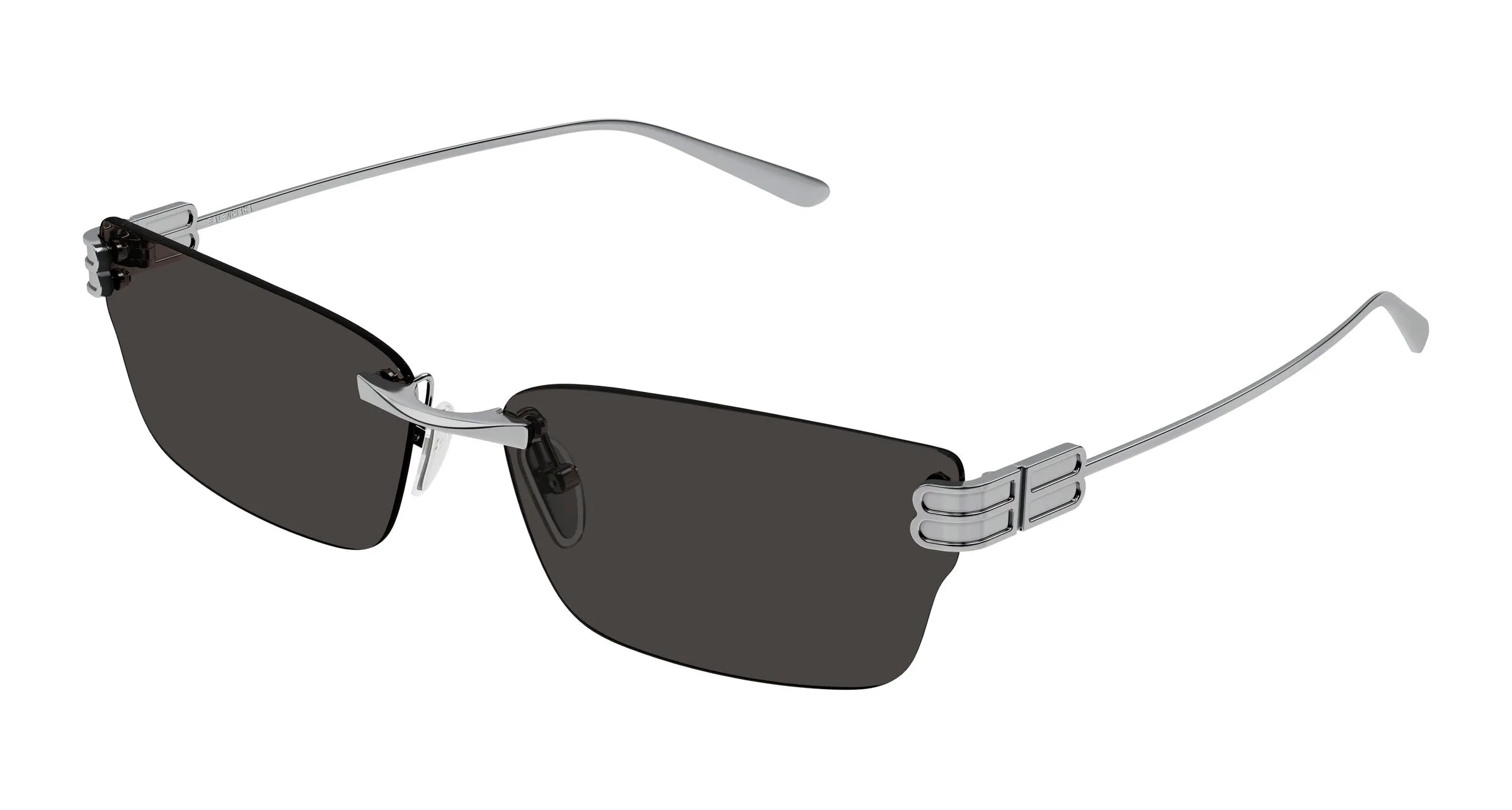 Balenciaga BB0487S 001 Occhiali da sole Metallo Rutenio Grigio Cat Eye - immagine 1
