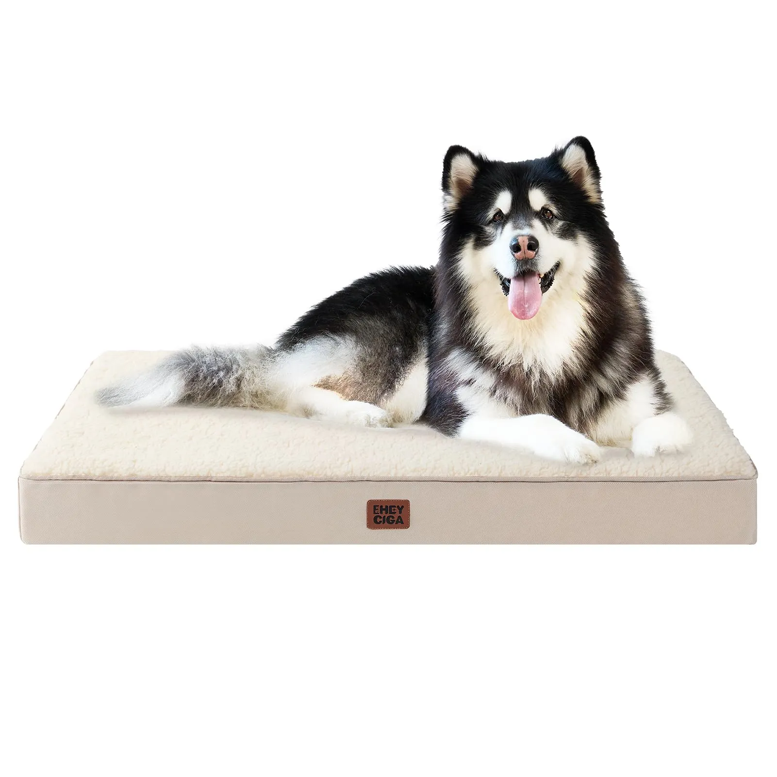 EHEYCIGA Cuccia Cane Interno Taglia Grande XXL, (120L x 74W cm) Ortopedica Cuscino per Cani, Cuscino Cane Sfoderabile e Lavabile, Ortopedico Lettino per Cani, Orthopedic Dog Bed, Cammello - immagine 1
