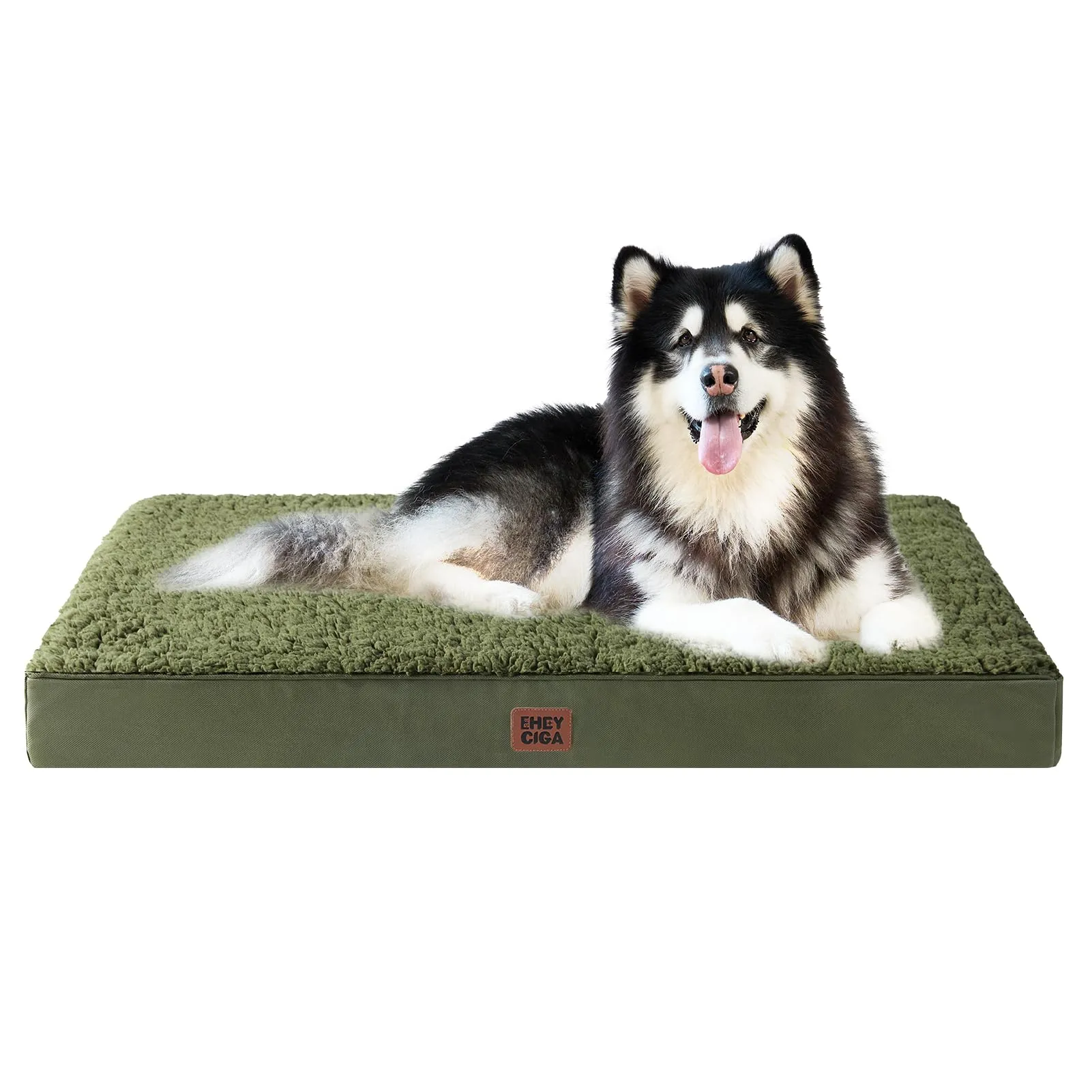 EHEYCIGA Removable Washable Orthopedic Dog Bed Cushion, Green, 120 x 74 cm - immagine 1