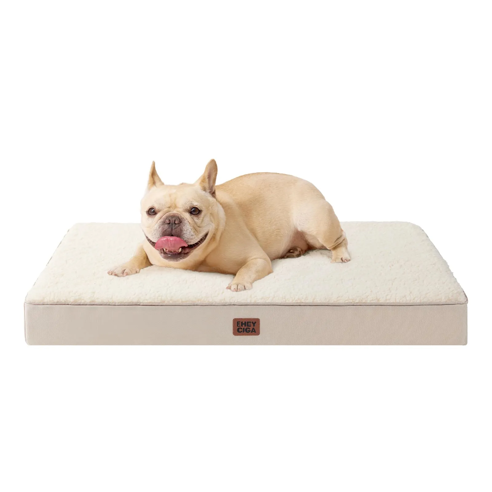 EHEYCIGA Cuccia Cane Interno Taglia Media, (76L x 51W cm) Ortopedica Cuscino per Cani, Cuscino Cane Sfoderabile e Lavabile, Ortopedico Lettino per Cani, Orthopedic Dog Bed, Cammello - immagine 1
