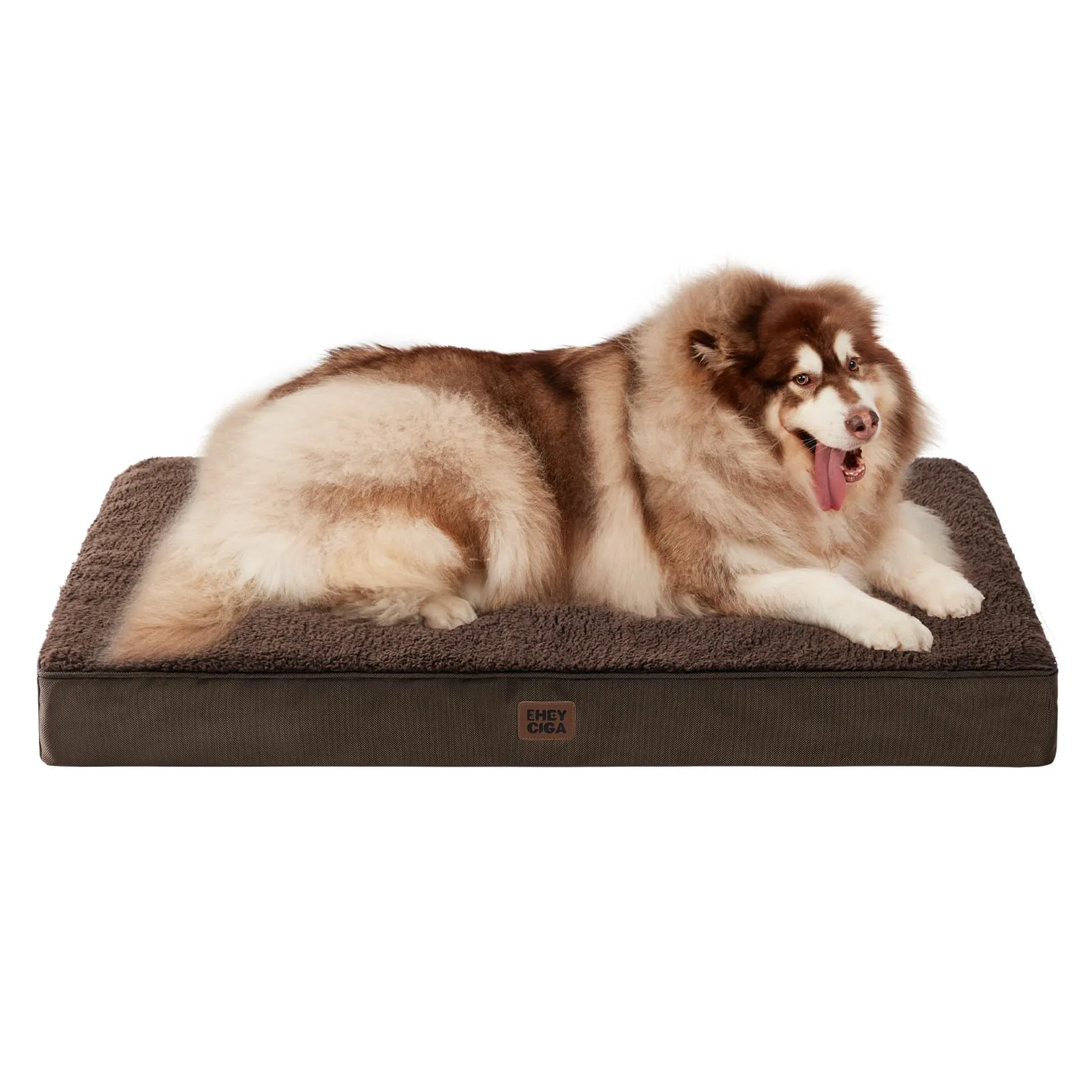EHEYCIGA Removable Washable Orthopedic Dog Bed Cushion, Brown, 120 x 74 cm - immagine 1