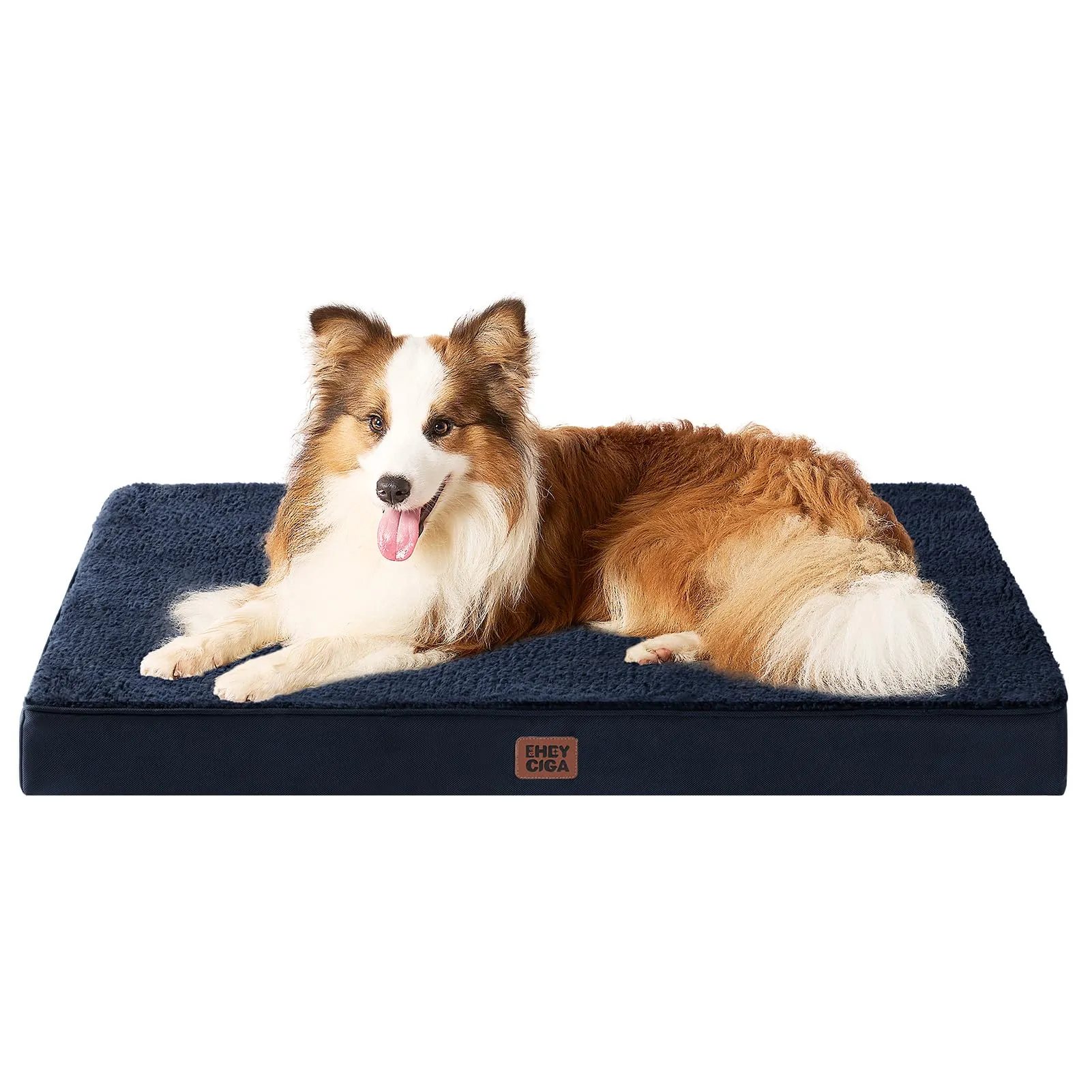 EHEYCIGA Removable Washable Orthopedic Dog Bed Cushion, Navy, 104 x 69 cm - immagine 1