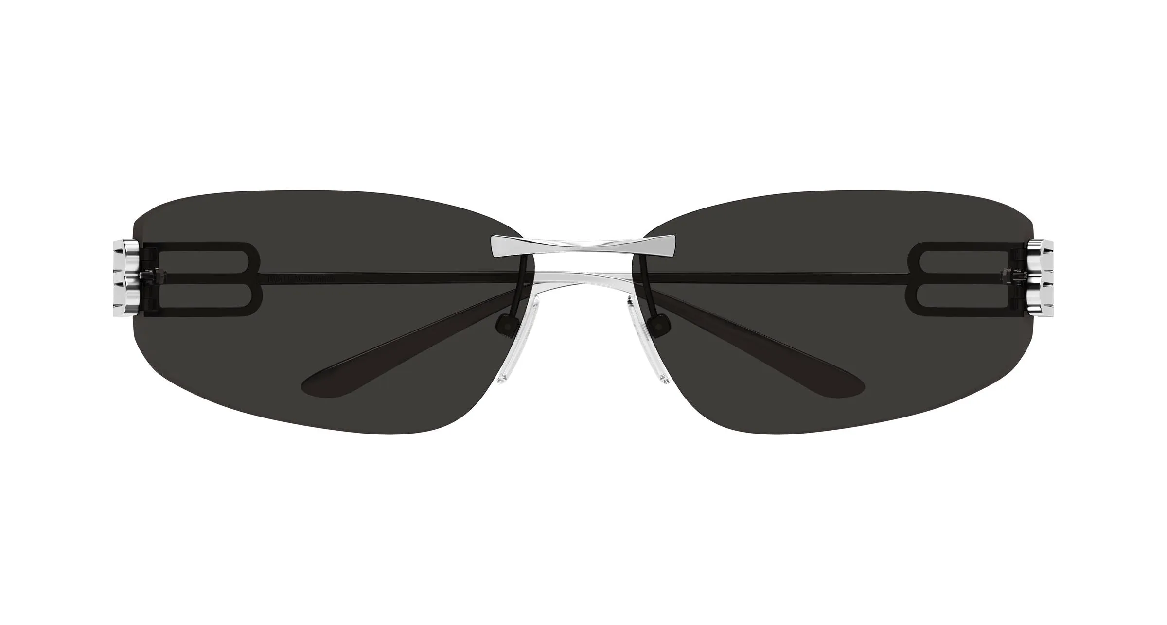 Balenciaga BB0484S 002 Occhiali da sole Metallo Rutenio Grigio Cat Eye - immagine 2