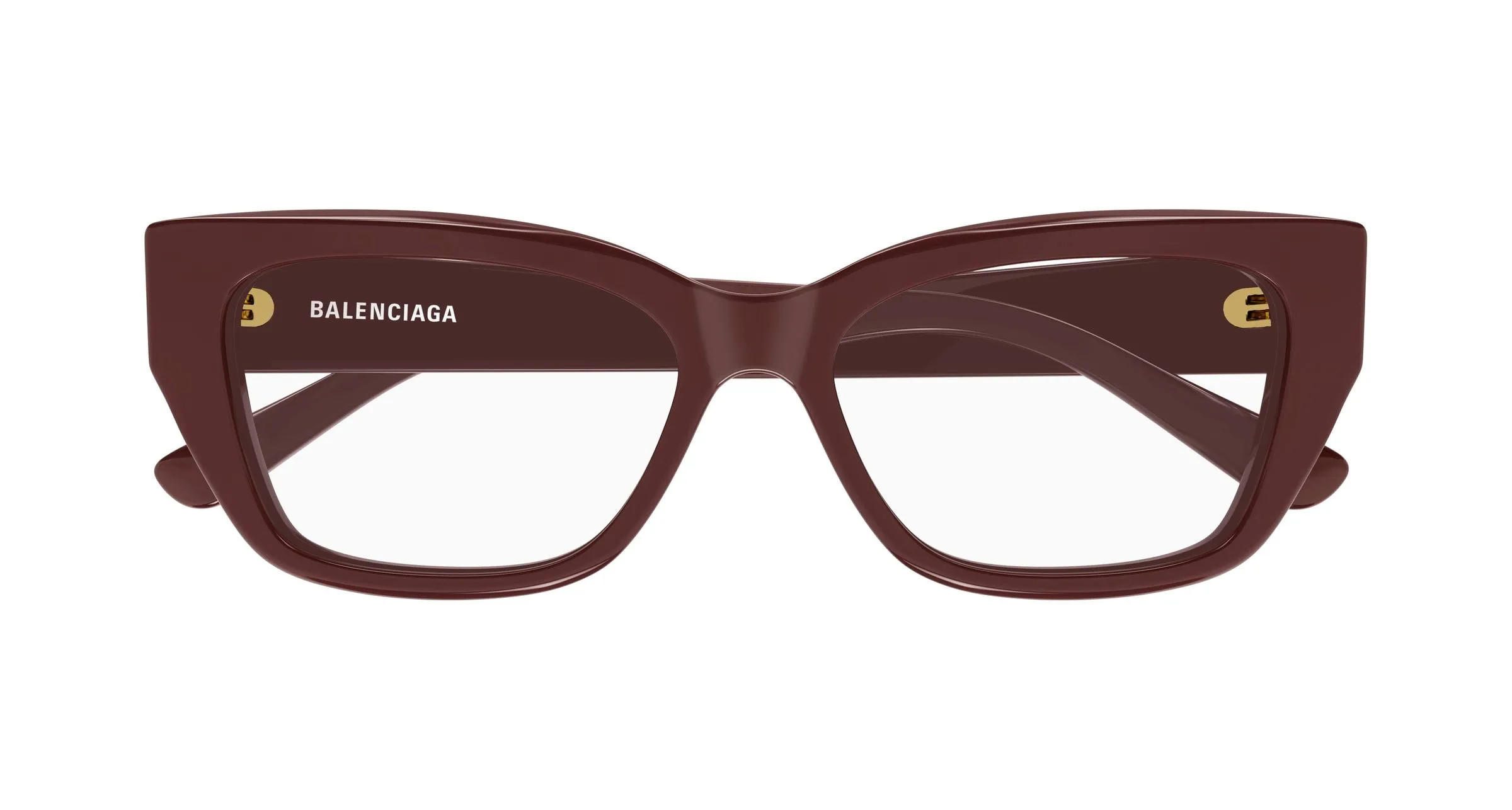 Balenciaga BB0483O 003 Montature da vista Acetato Bordeaux Trasparente Squadrata - immagine 2