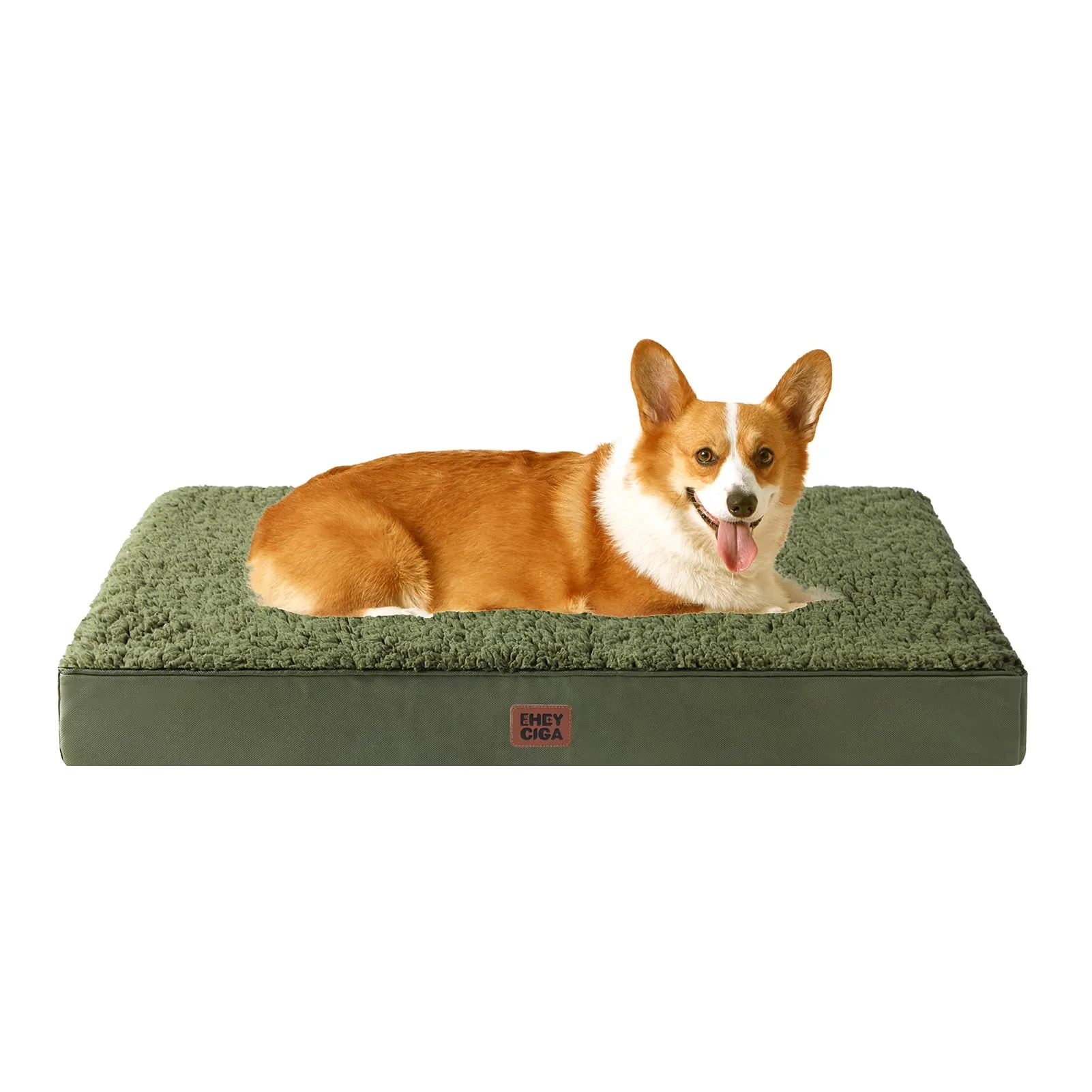 EHEYCIGA Removable Washable Orthopedic Dog Bed Cushion, Green, 89 x 58 cm - immagine 1