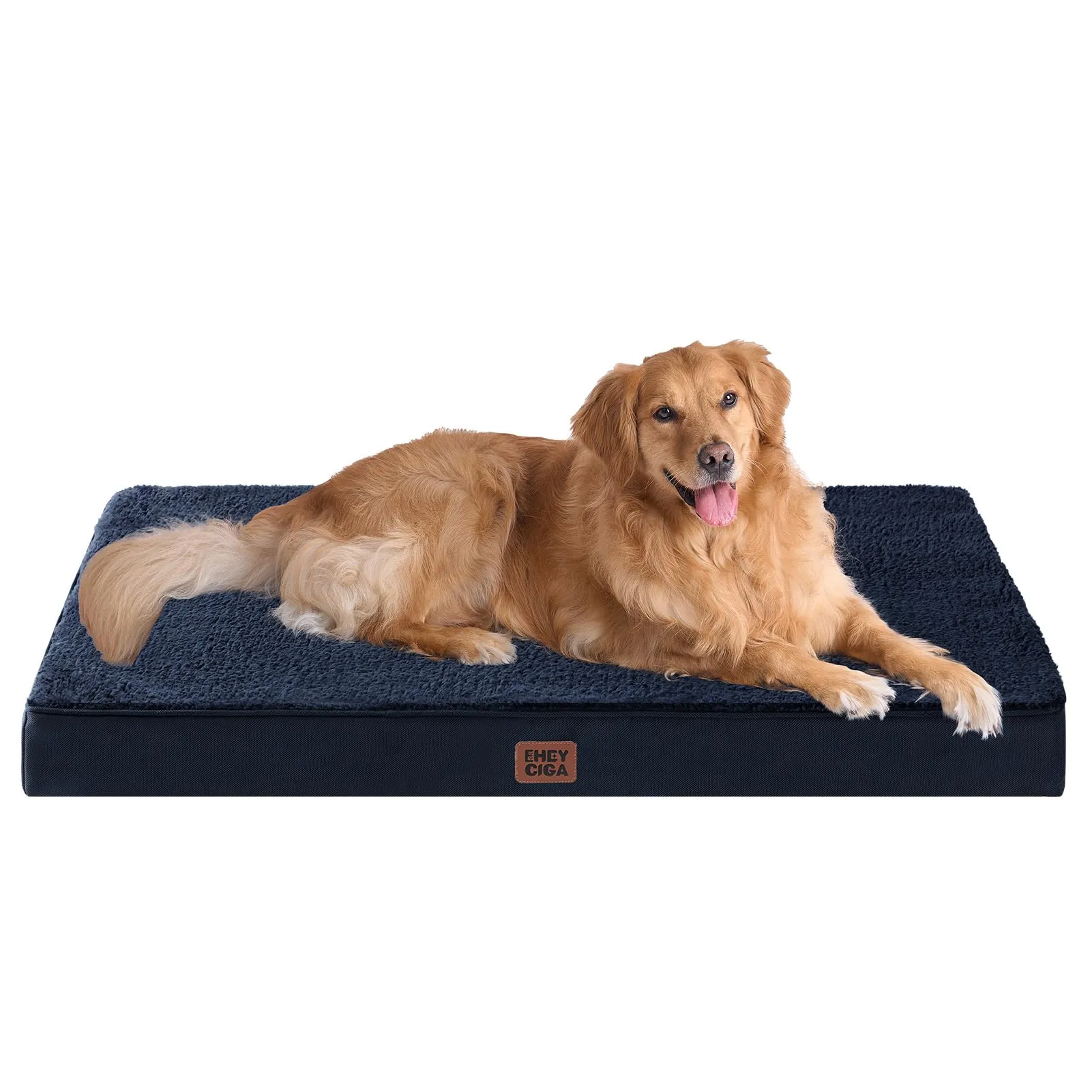 EHEYCIGA Removable Washable Orthopedic Dog Bed Cushion, Navy, 112 x 81 cm - immagine 1