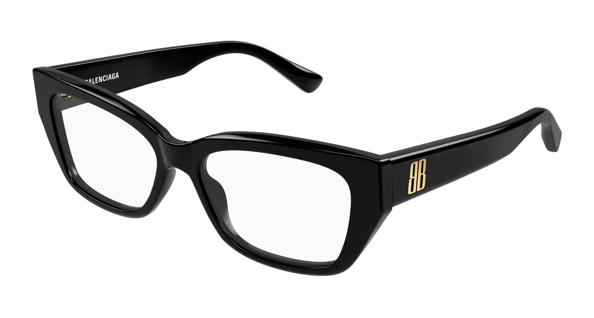 Balenciaga BB0483O 001 Montature da vista Acetato Nero Trasparente Squadrata - immagine 1