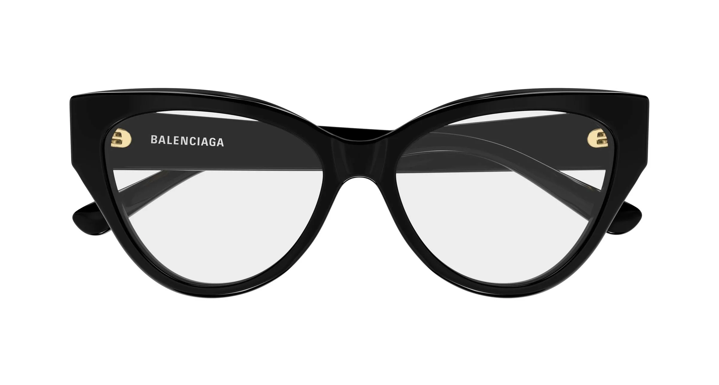 Balenciaga BB0482O 001 Montature da vista Acetato Nero Trasparente Cat Eye - immagine 2