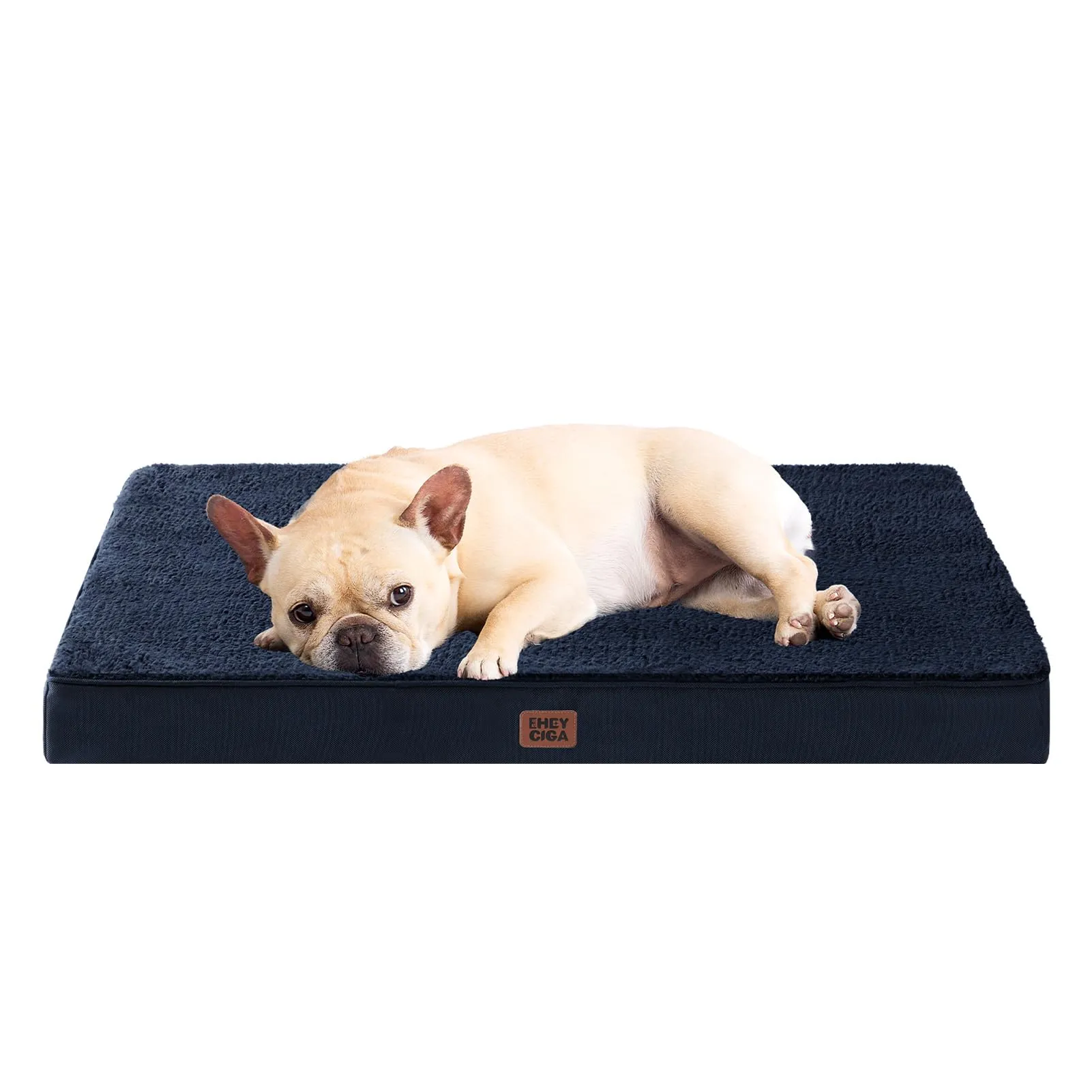 EHEYCIGA Removable Washable Orthopedic Dog Bed Cushion, Navy, 76 x 51 cm - immagine 1