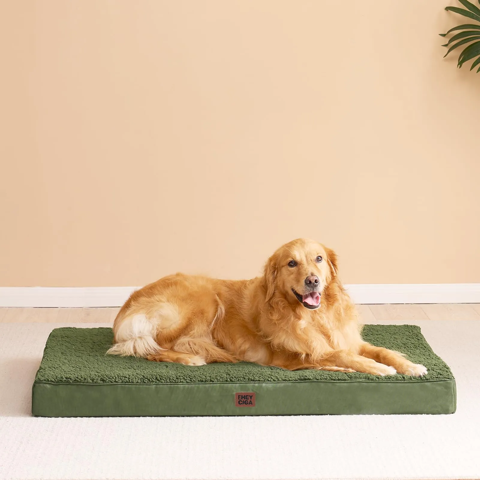 EHEYCIGA Removable Washable Orthopedic Dog Bed Cushion, Green, 112 x 81 cm - immagine 9