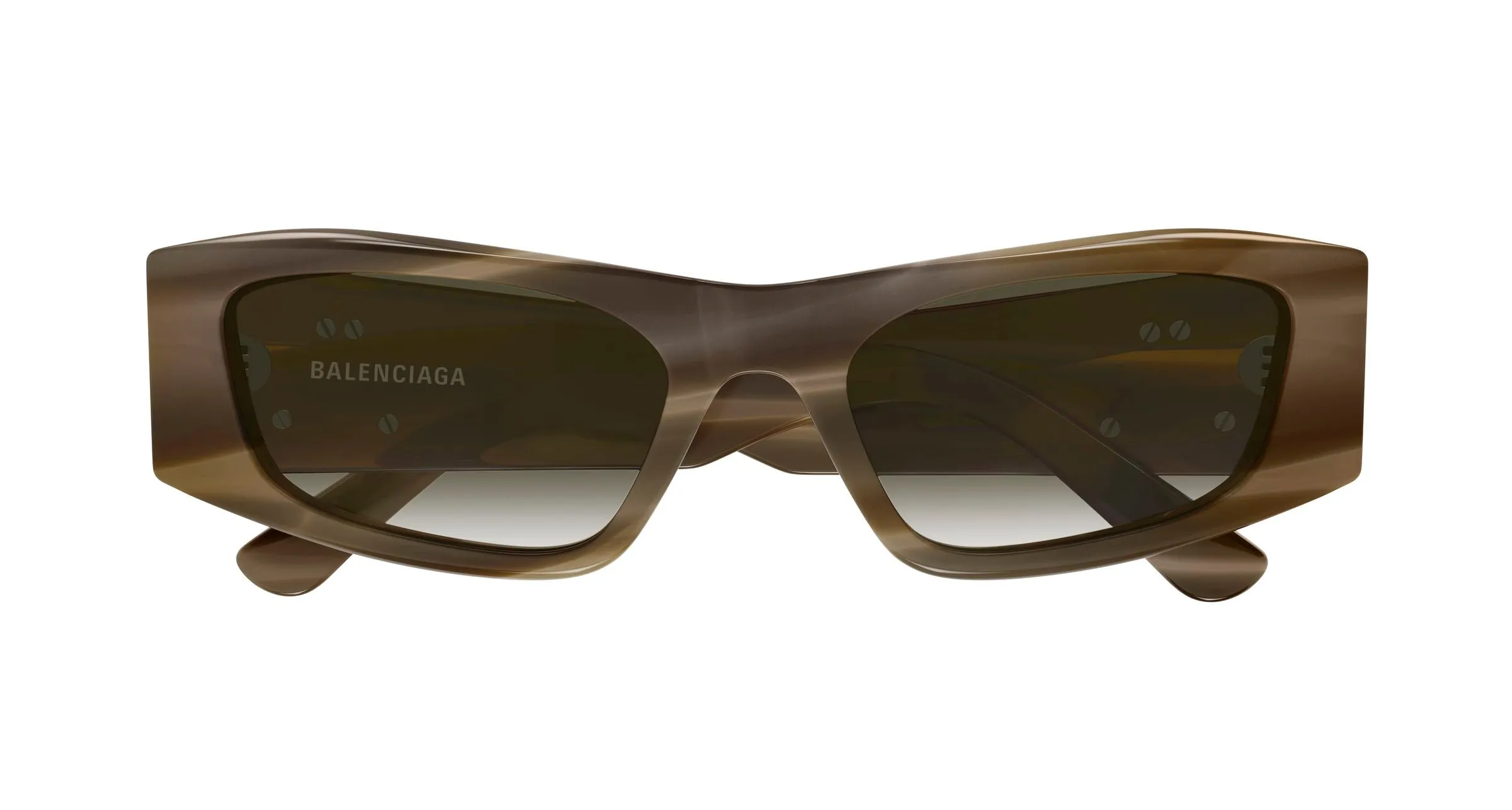 Balenciaga BB0478S 003 Occhiali da sole Acetato Marrone Marrone Geometrica - immagine 2