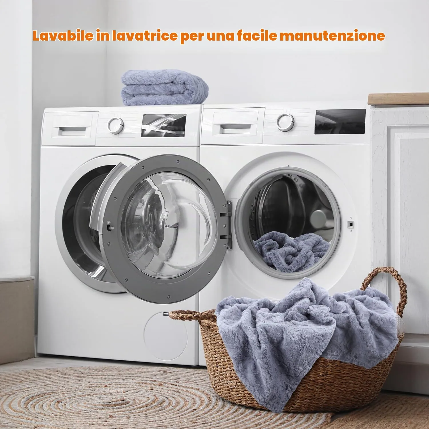 Nobleza Coperta Impermeabile per Cani, Morbida Coperta in Pile per Cani di Piccola e Media Taglia, Gatti, L 127 x 100 cm, Coprisedile Reversibile, Lavabile in Lavatrice, Azzurro - immagine 4