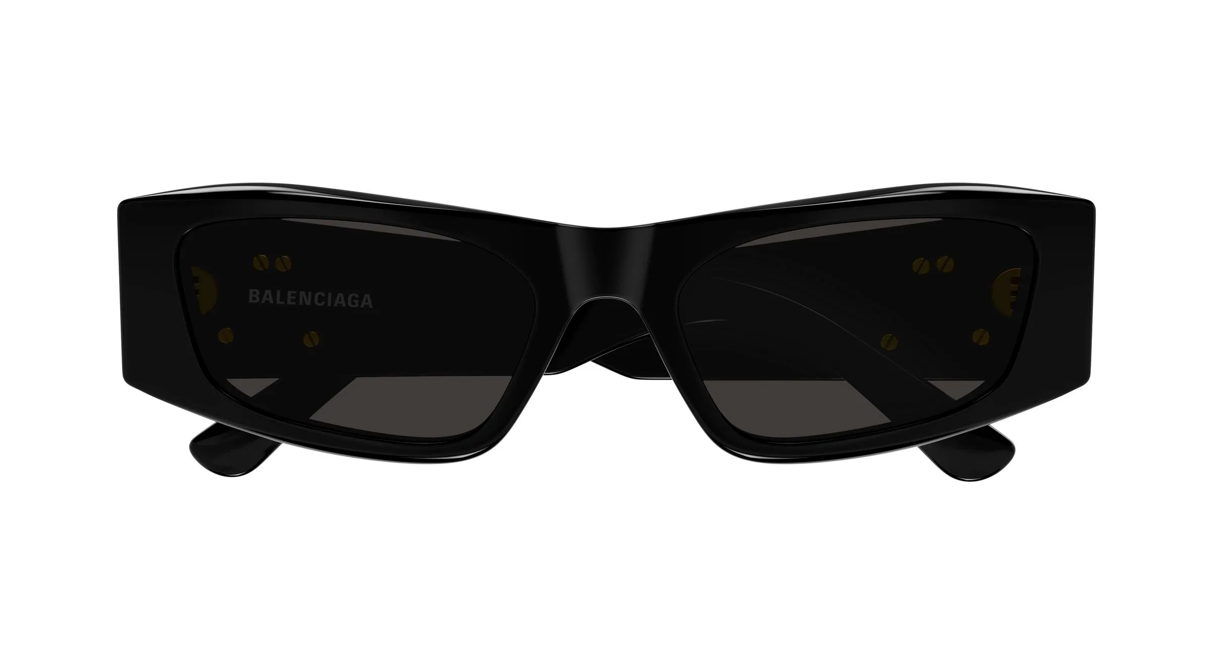 Balenciaga BB0478S 001 Occhiali da sole Acetato Nero Grigio Geometrica - immagine 2