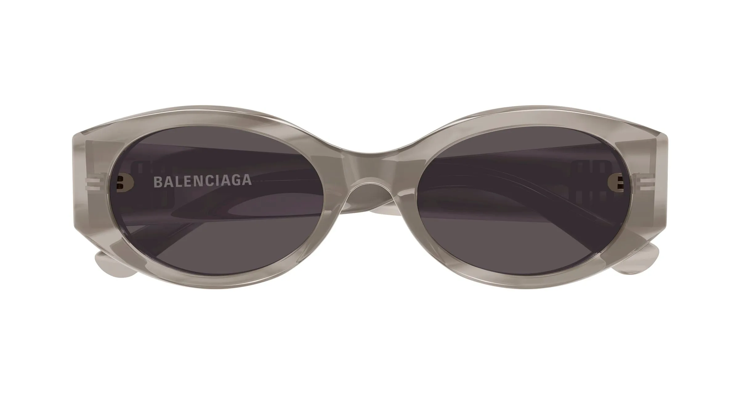 Balenciaga BB0477SA 003 Occhiali da sole Acetato Grigio Grigio Rotonda - immagine 2