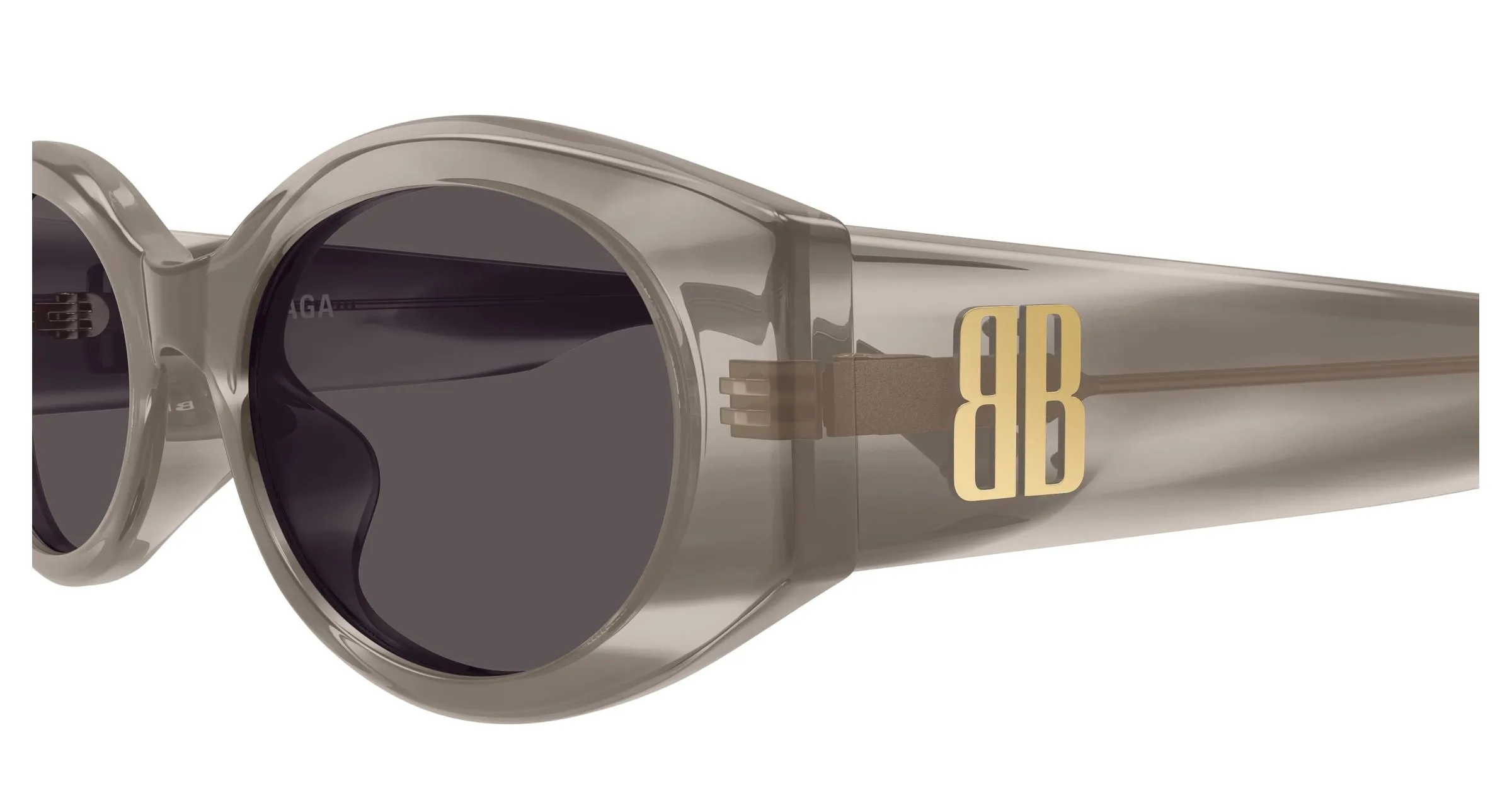 Balenciaga BB0477SA 003 Occhiali da sole Acetato Grigio Grigio Rotonda - immagine 3