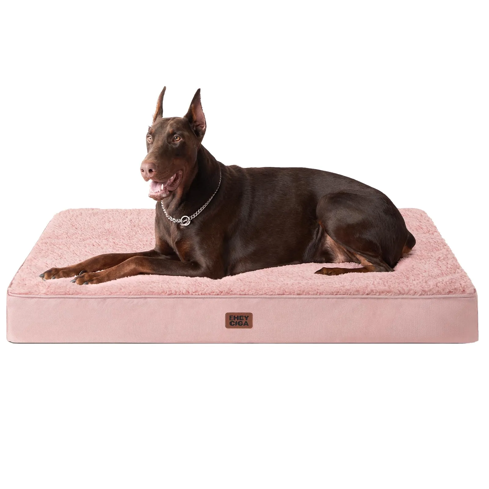 EHEYCIGA Removable Washable Orthopedic Dog Bed Cushion, Pink, 120 x 74 cm - immagine 1