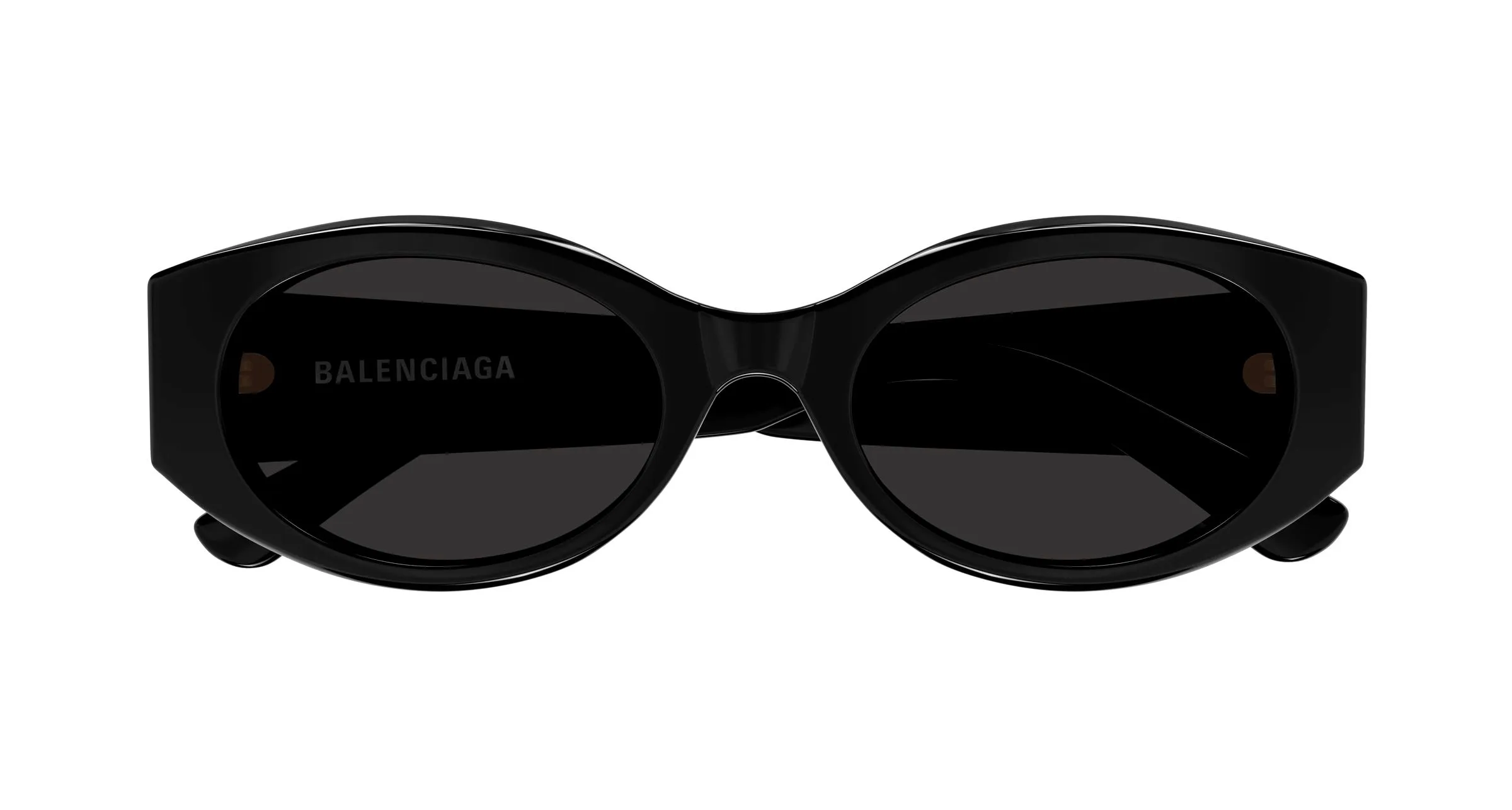 Balenciaga BB0477SA 001 Occhiali da sole Acetato Nero Grigio Rotonda - immagine 2