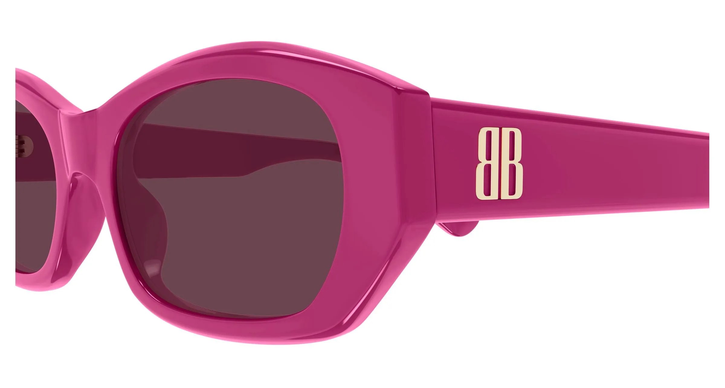 Balenciaga BB0476S 004 Occhiali da sole Acetato Viola Rotonda - immagine 3