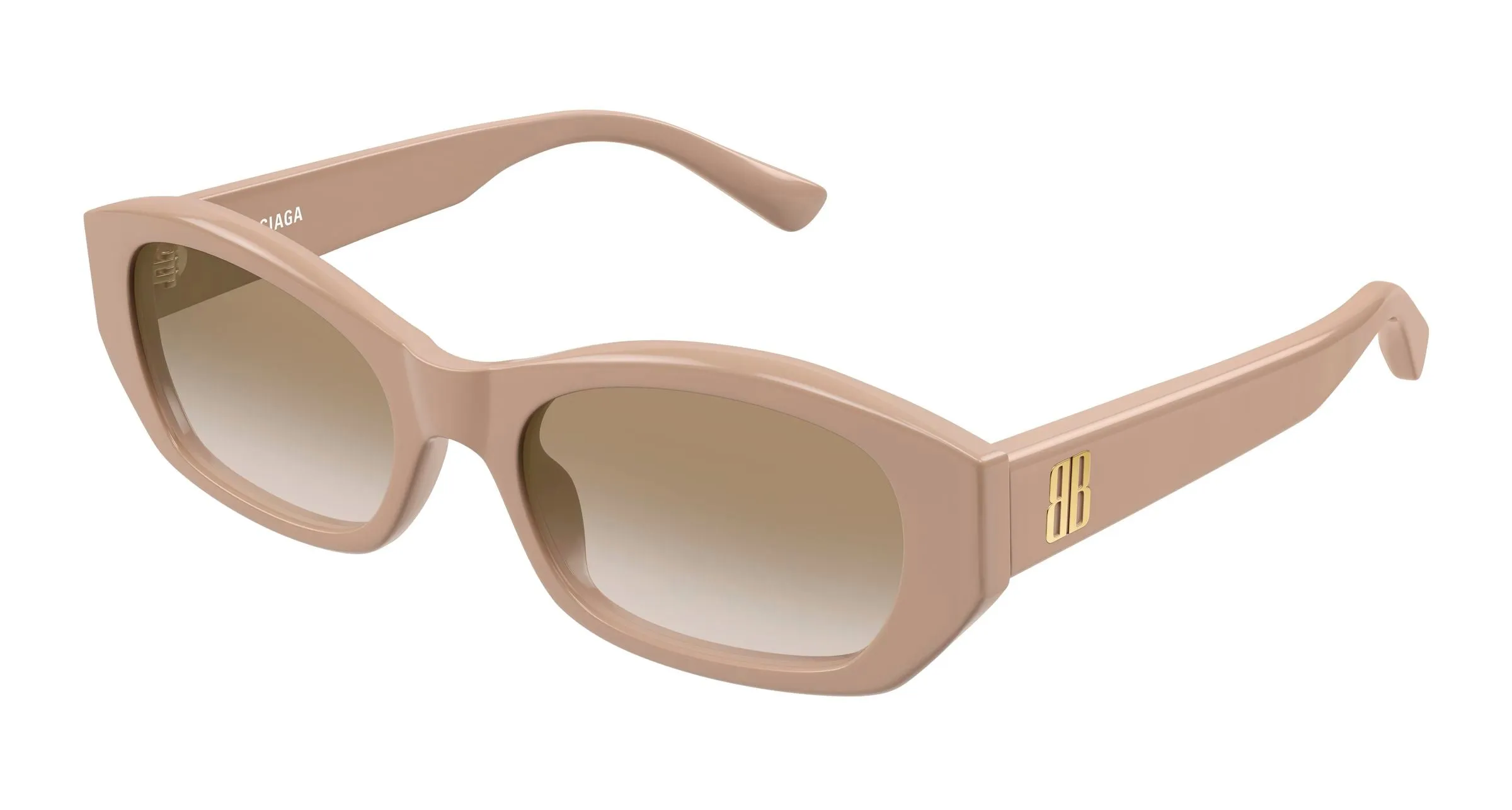 Balenciaga BB0476S 003 Occhiali da sole Acetato Rosa Marrone Rotonda - immagine 1