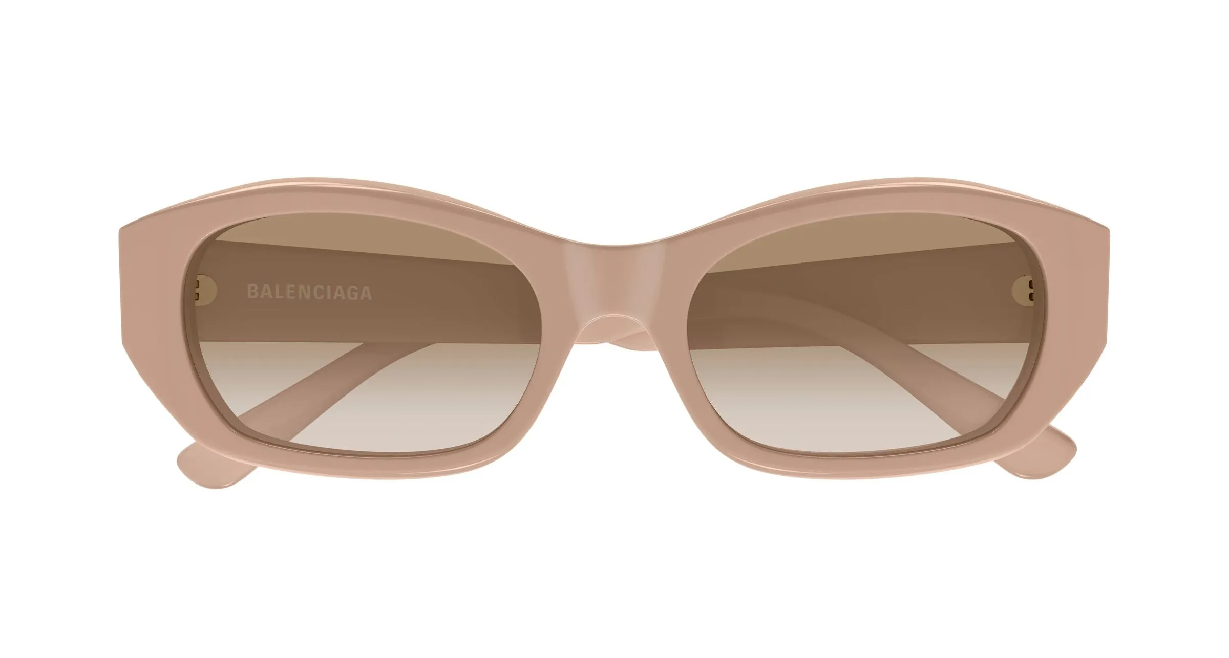Balenciaga BB0476S 003 Occhiali da sole Acetato Rosa Marrone Rotonda - immagine 2