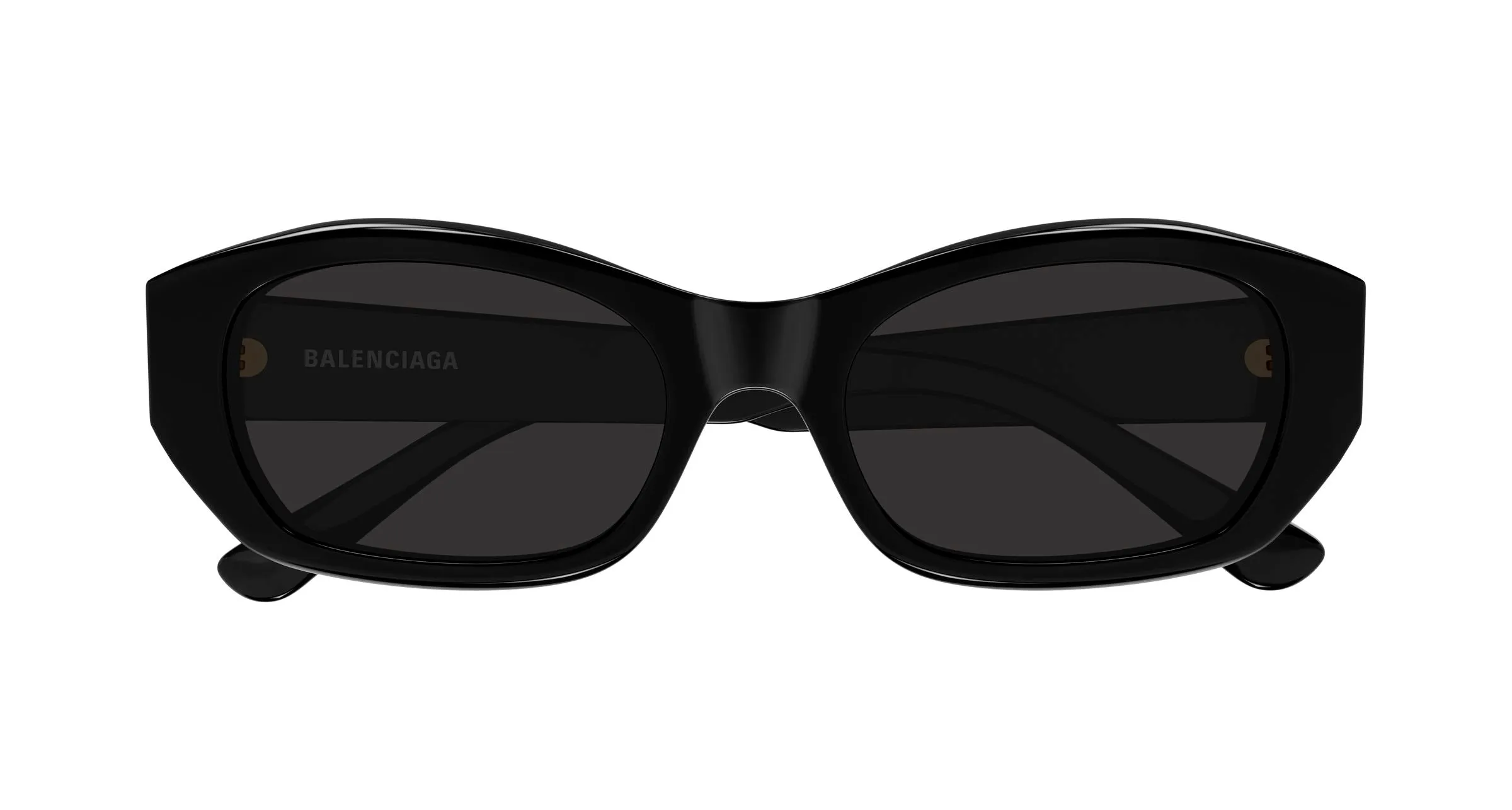 Balenciaga BB0476S 001 Occhiali da sole Acetato Nero Grigio Rotonda - immagine 2