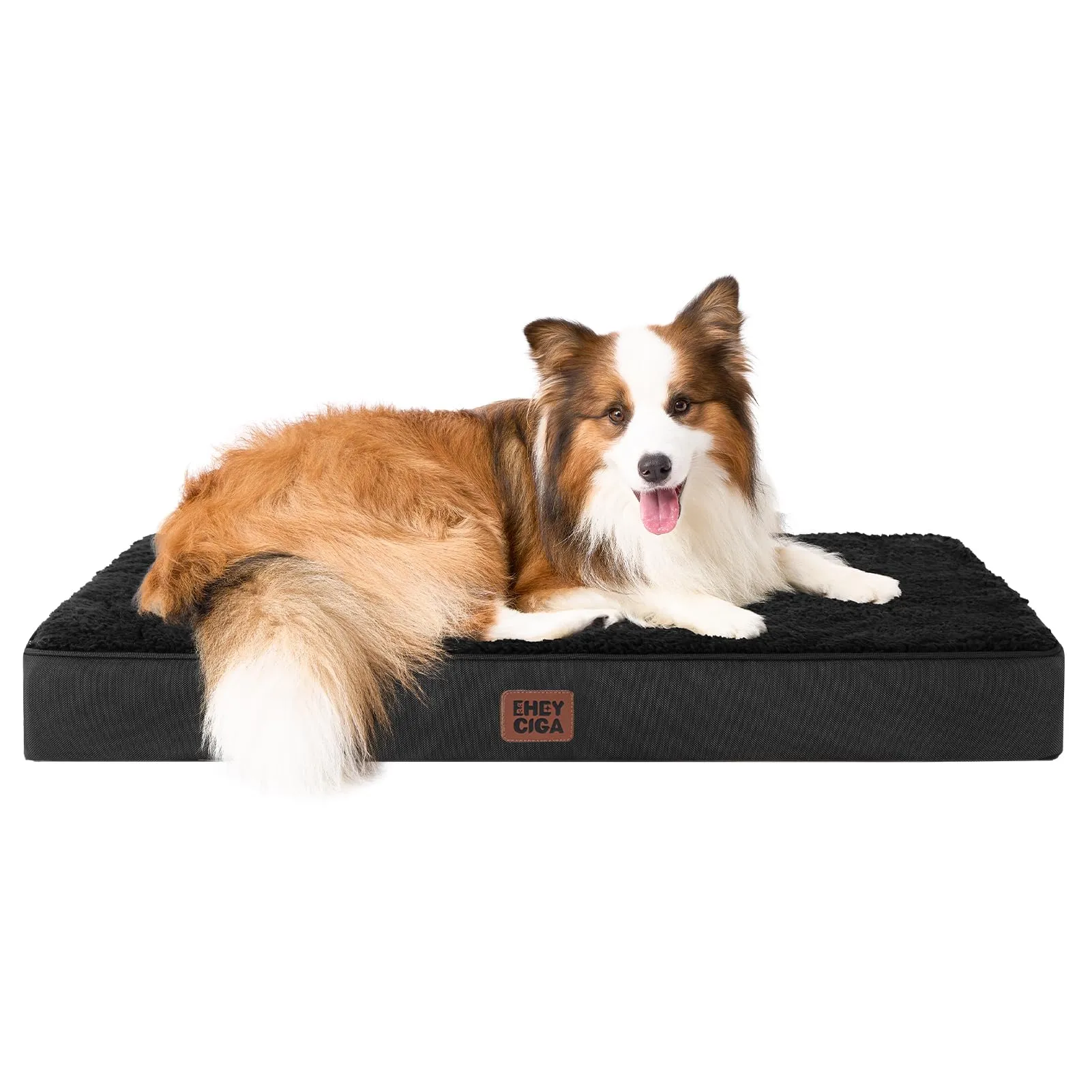 EHEYCIGA Removable Washable Orthopedic Dog Bed Cushion, Black, 91 x 69 cm - immagine 1
