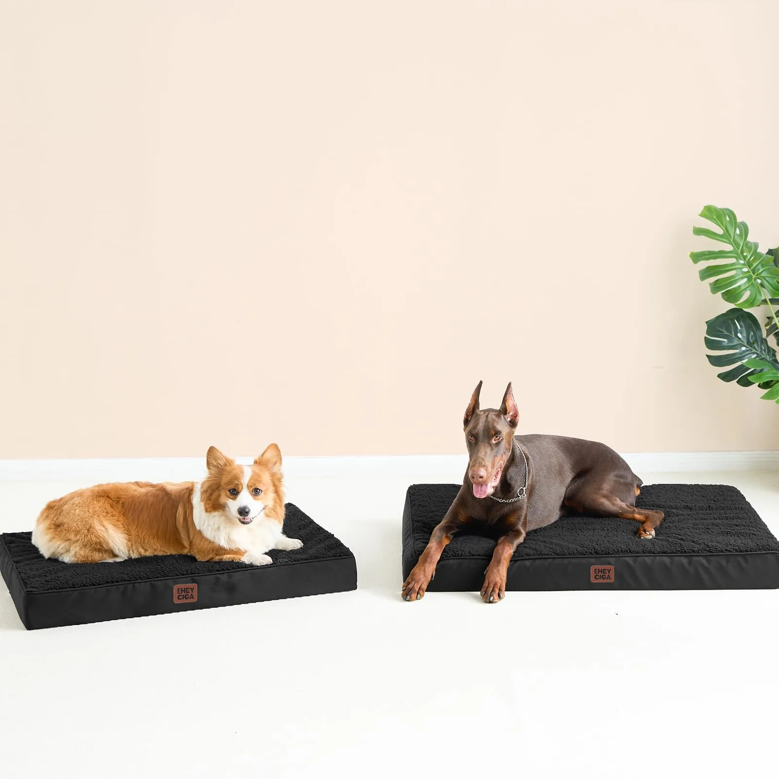 EHEYCIGA Removable Washable Orthopedic Dog Bed Cushion, Black, 91 x 69 cm - immagine 8