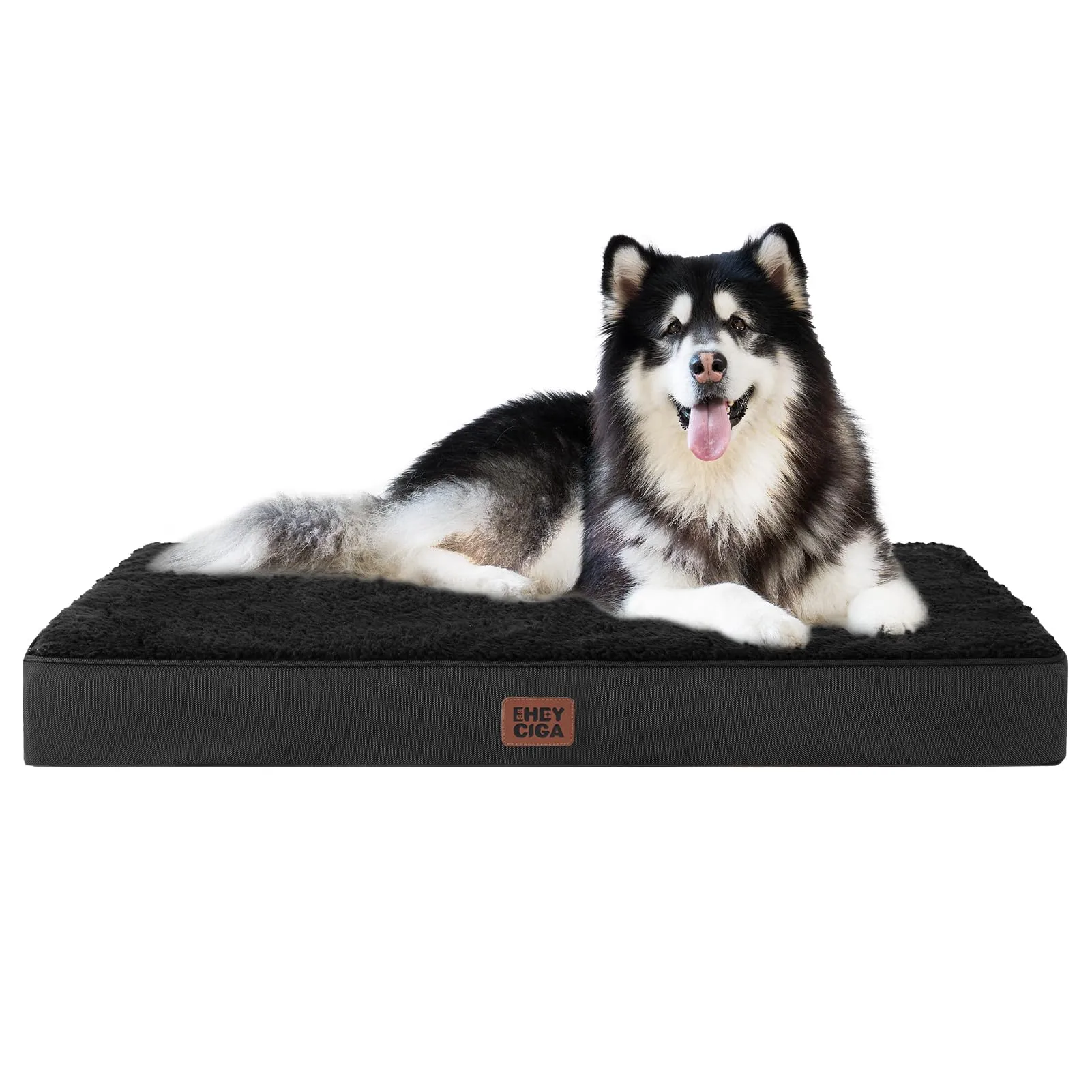 EHEYCIGA Cuccia Cane Interno Taglia Grande XXL, (120L x 74W cm) Ortopedica Cuscino per Cani, Cuscino Cane Sfoderabile e Lavabile, Ortopedico Lettino per Cani, Orthopedic Dog Bed, Nero - immagine 1