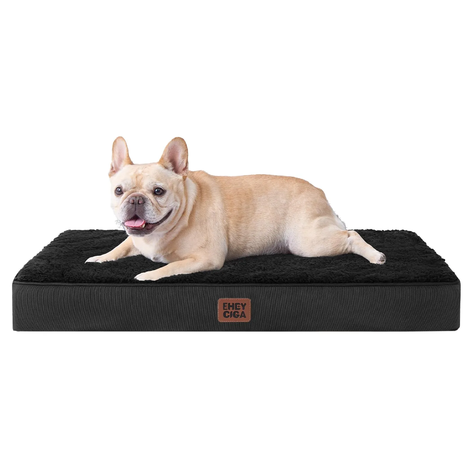 EHEYCIGA Removable Washable Orthopedic Dog Bed Cushion, Black, 76 x 51 cm - immagine 1