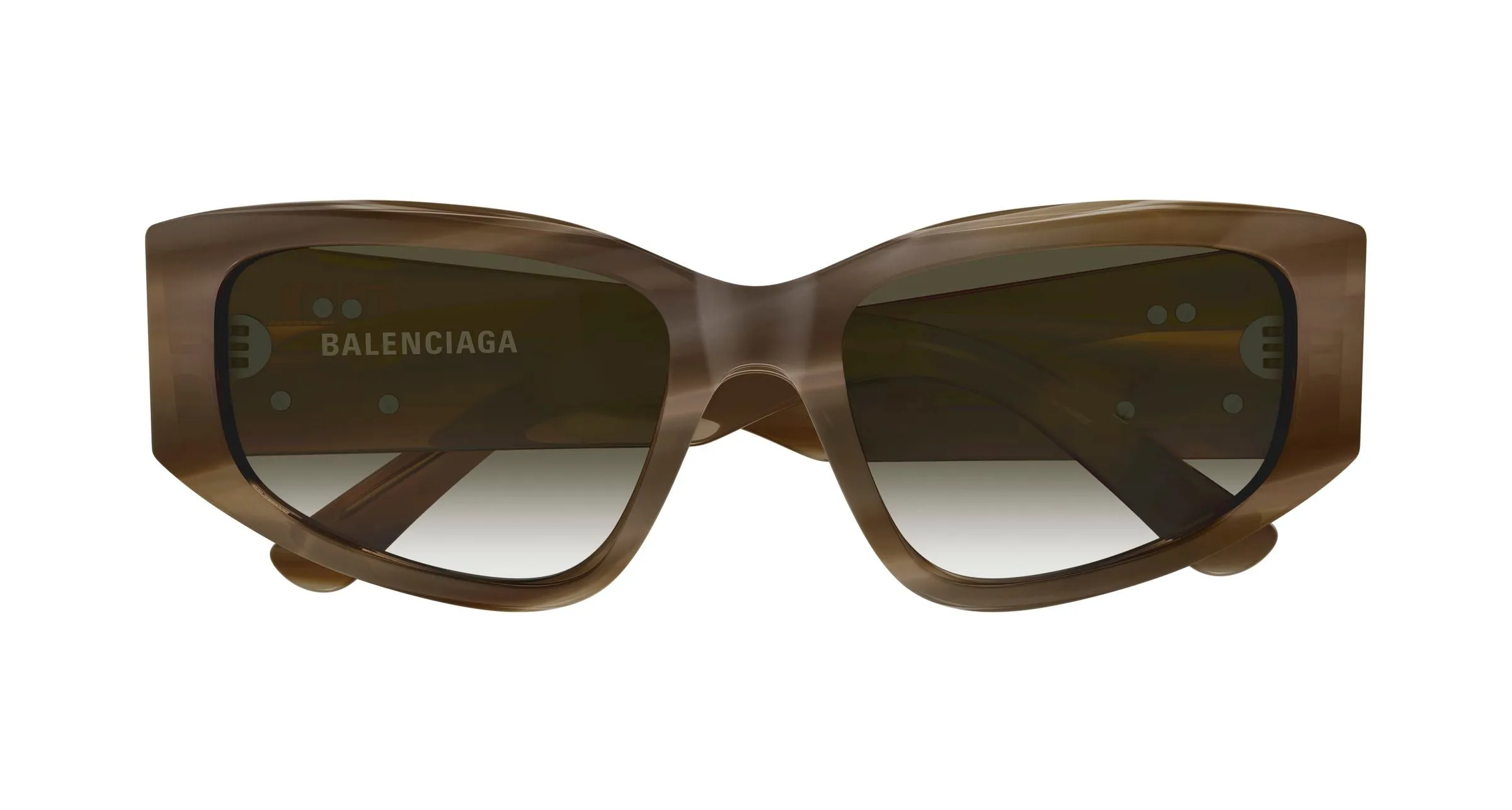Balenciaga BB0475S 003 Occhiali da sole Acetato Marrone Marrone Cat Eye - immagine 2