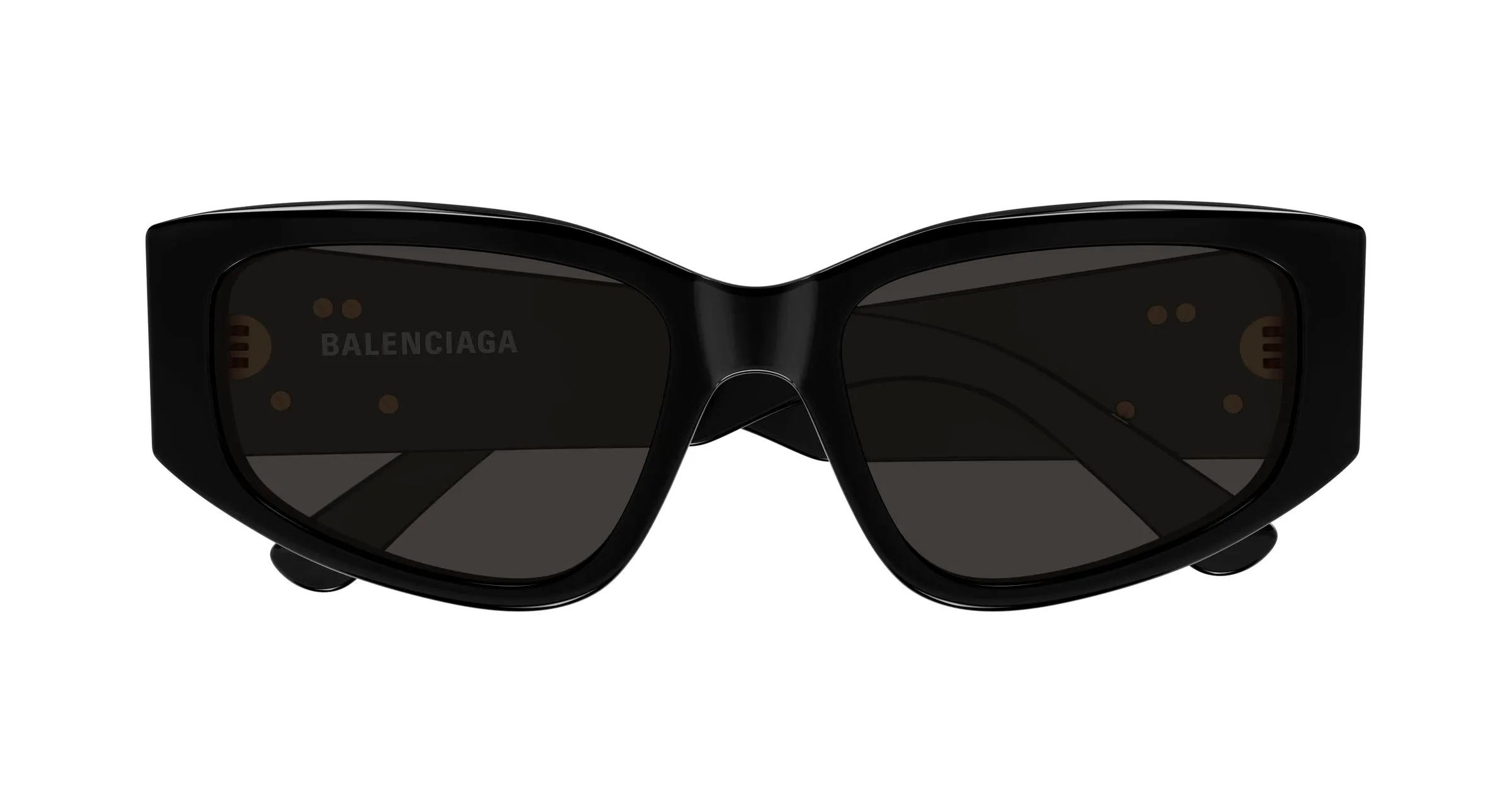Balenciaga BB0475S 001 Occhiali da sole Acetato Nero Grigio Cat Eye - immagine 2