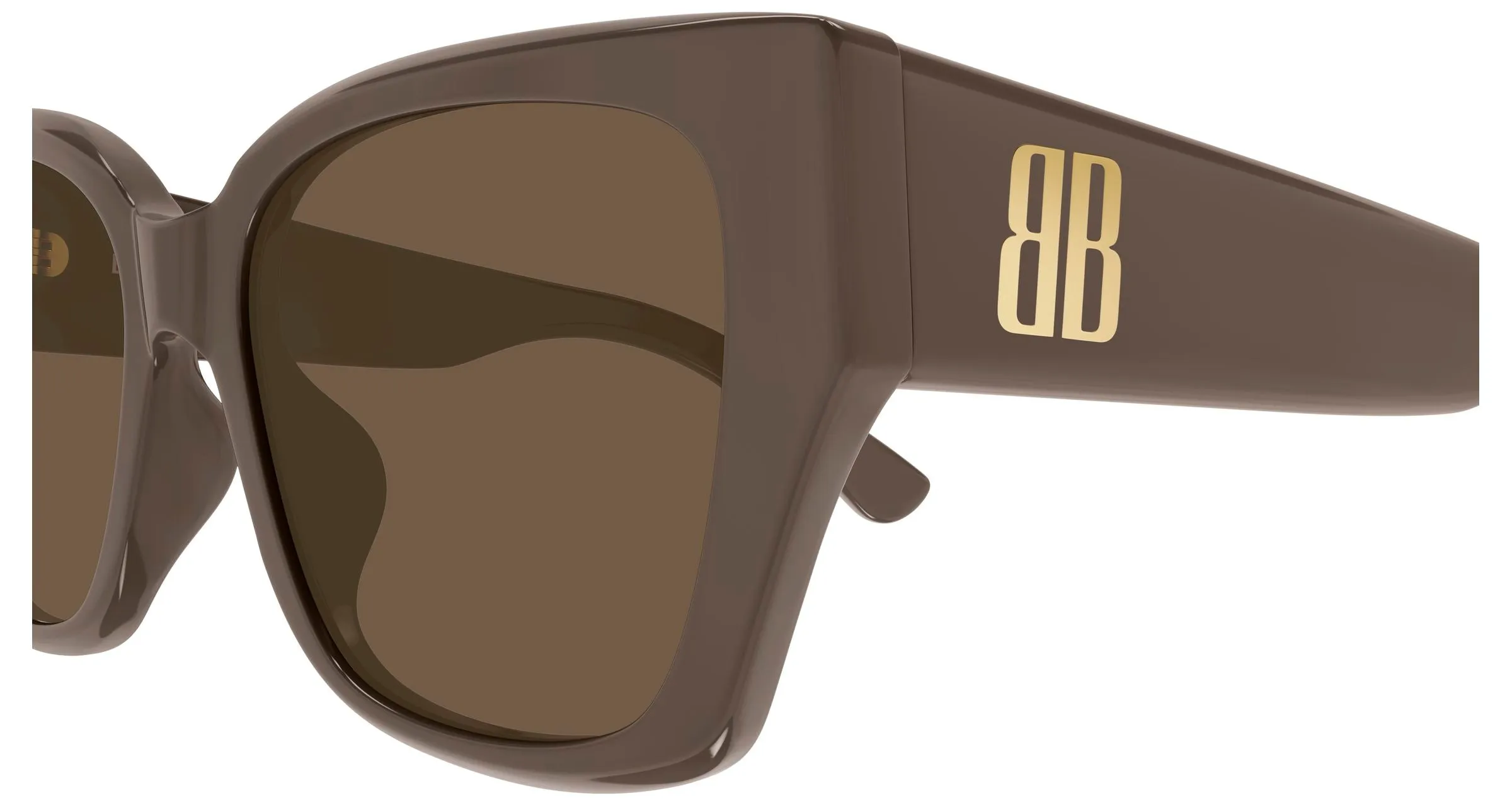 Balenciaga BB0474S 004 Occhiali da sole Acetato Marrone Marrone Farfalla - immagine 3