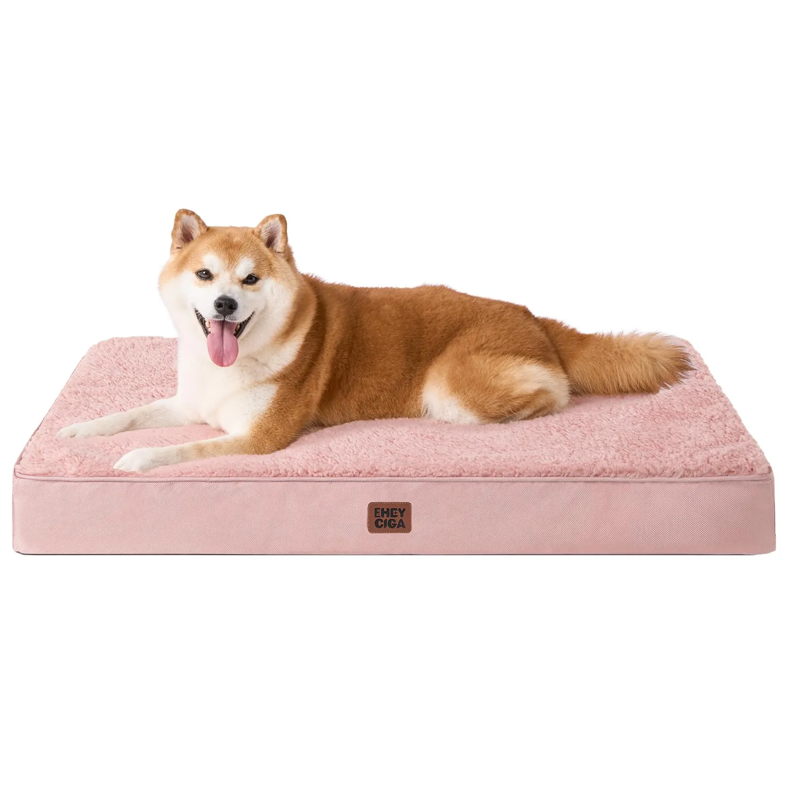 EHEYCIGA Removable Washable Orthopedic Dog Bed Cushion, Pink, 91 x 69 cm - immagine 1