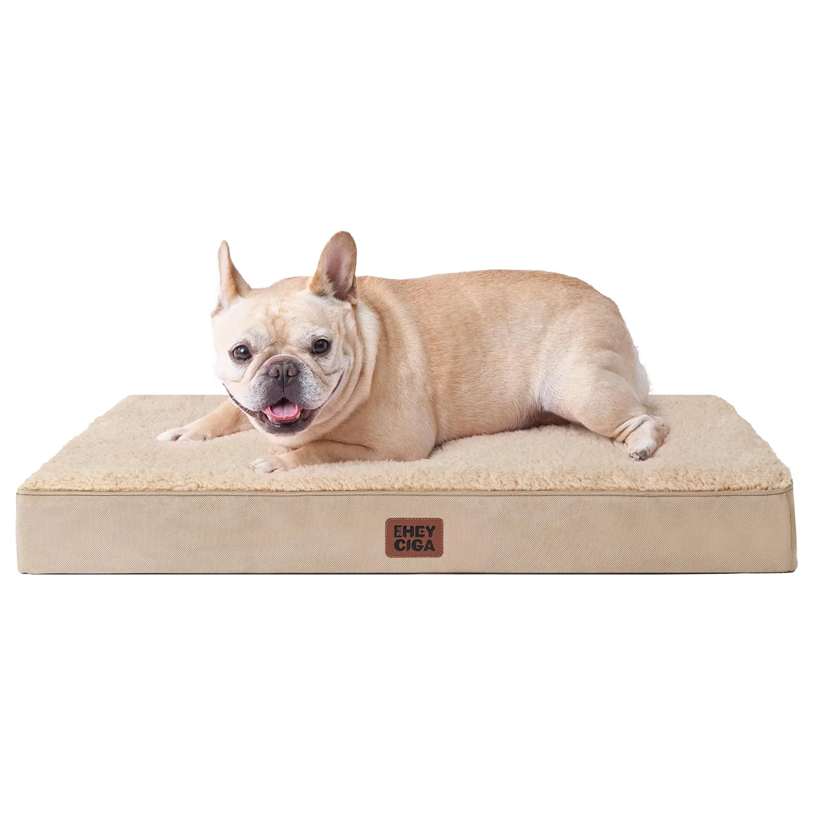 EHEYCIGA Cuccia Cane Interno Taglia Media, (76L x 51W cm) Ortopedica Cuscino per Cani, Cuscino Cane Sfoderabile e Lavabile, Ortopedico Lettino per Cani, Orthopedic Dog Bed, Cachi - immagine 1