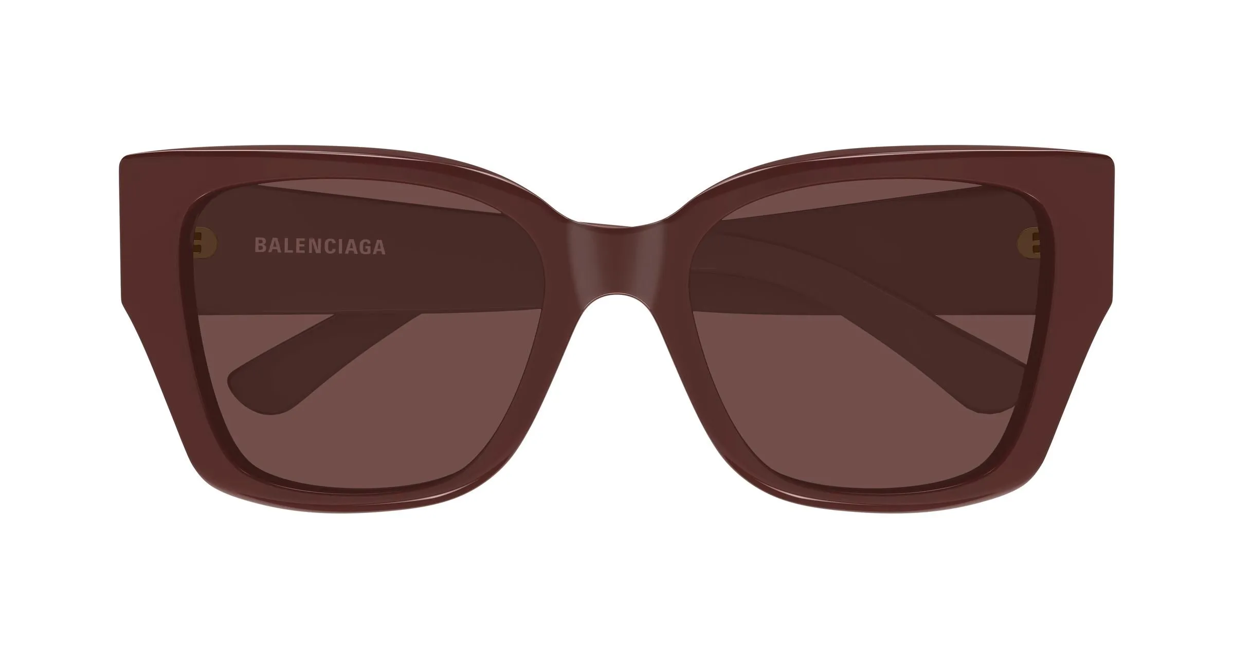 Balenciaga BB0474S 003 Occhiali da sole Acetato Bordeaux Marrone Farfalla - immagine 2