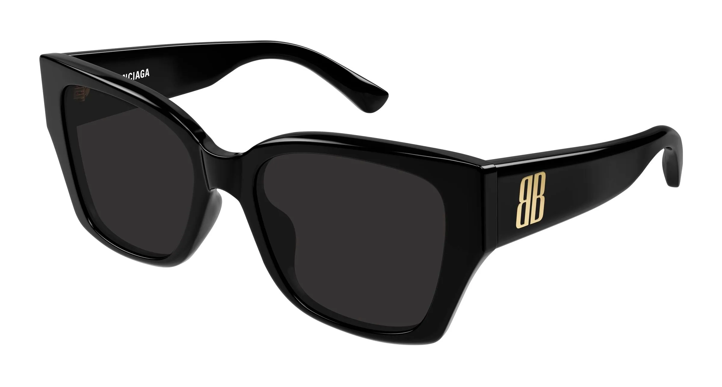 Balenciaga BB0474S 001 Occhiali da sole Acetato Nero Grigio Farfalla - immagine 1